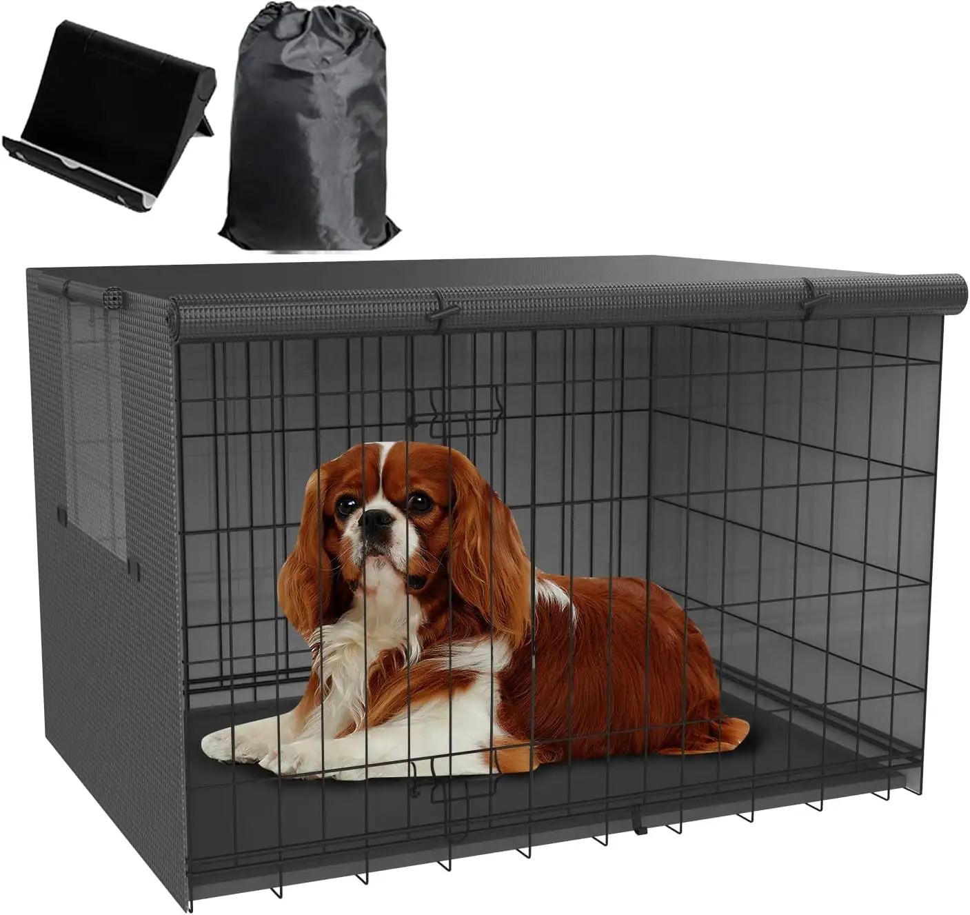 Dog Kennel Cover.Dog Cage Covers.Crate Covers for Dog Cages.Dog Crate Cover. Cover.Dog cage Cover for Winter Outside.Warmer & Waterproof Crate Cover.Dog Enclosure Covers.24 inch