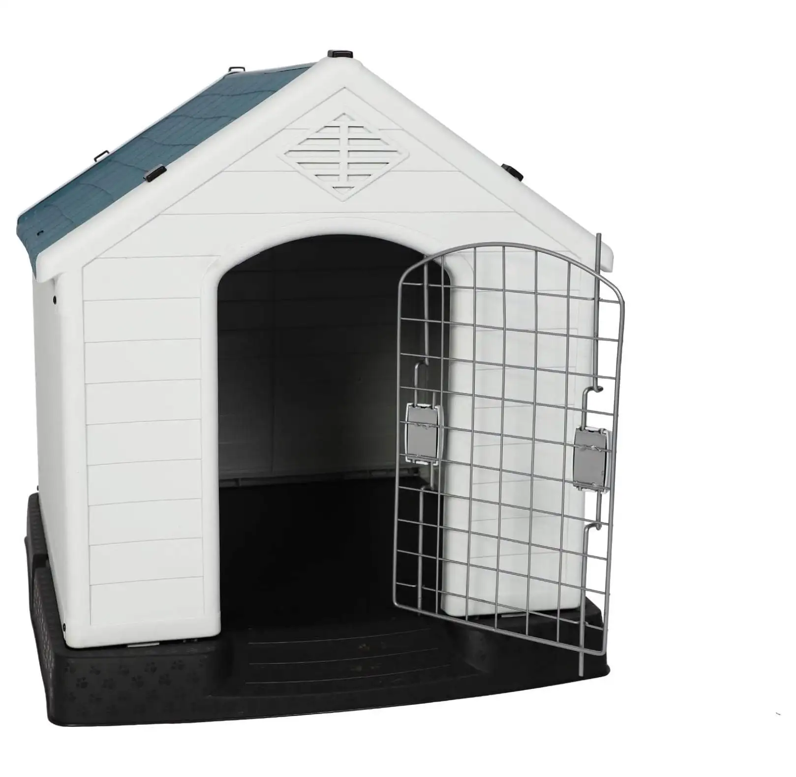 Dog Kennel Outdoor Waterproof Rainproof Pet House Crate with Door Indoor Plastic Puppy Cage. Medium