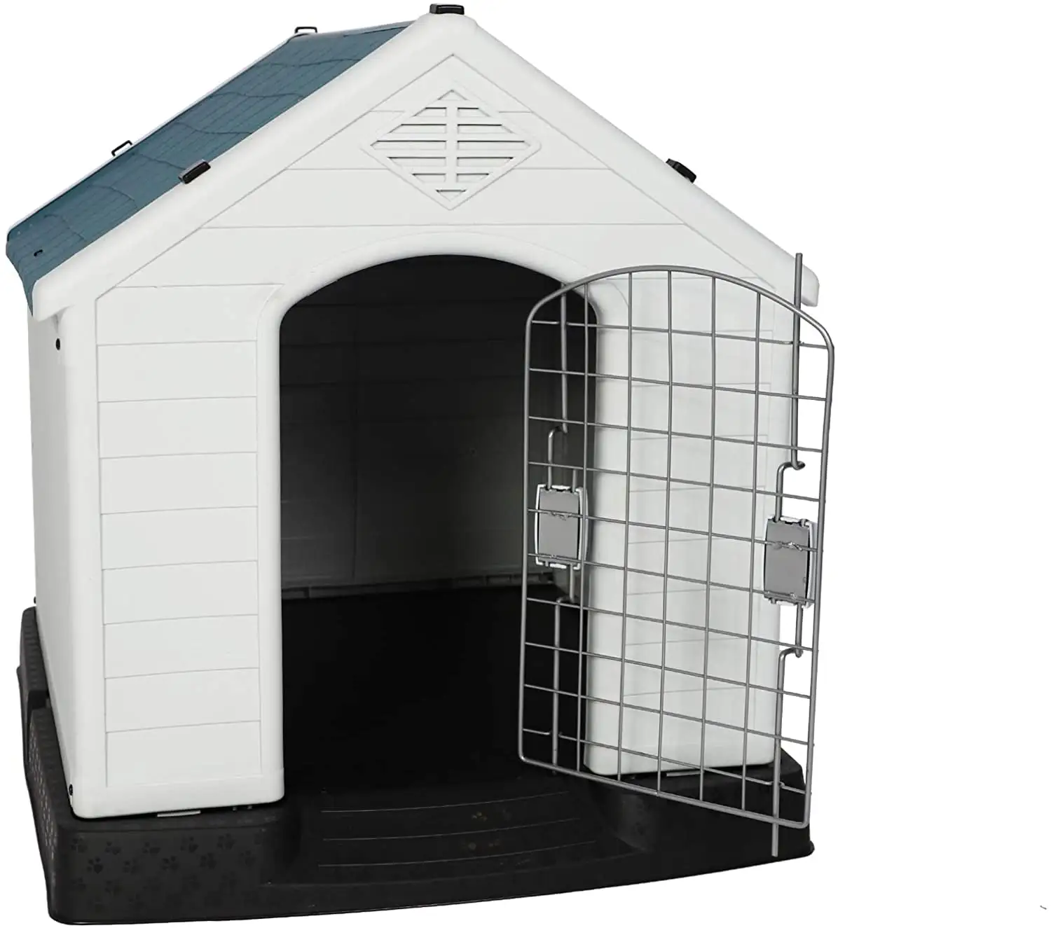 Dog Kennel Outdoor Waterproof Rainproof Pet House Crate with Door Indoor Plastic Puppy Cage. Medium