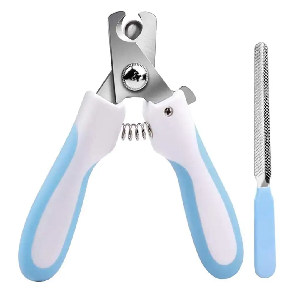 Dog Nail Clipper with Light and Safety Guard. Cats & Dogs Nails. Avoid Over-Cutting. Safe Dog Nail Trimmers.Blue