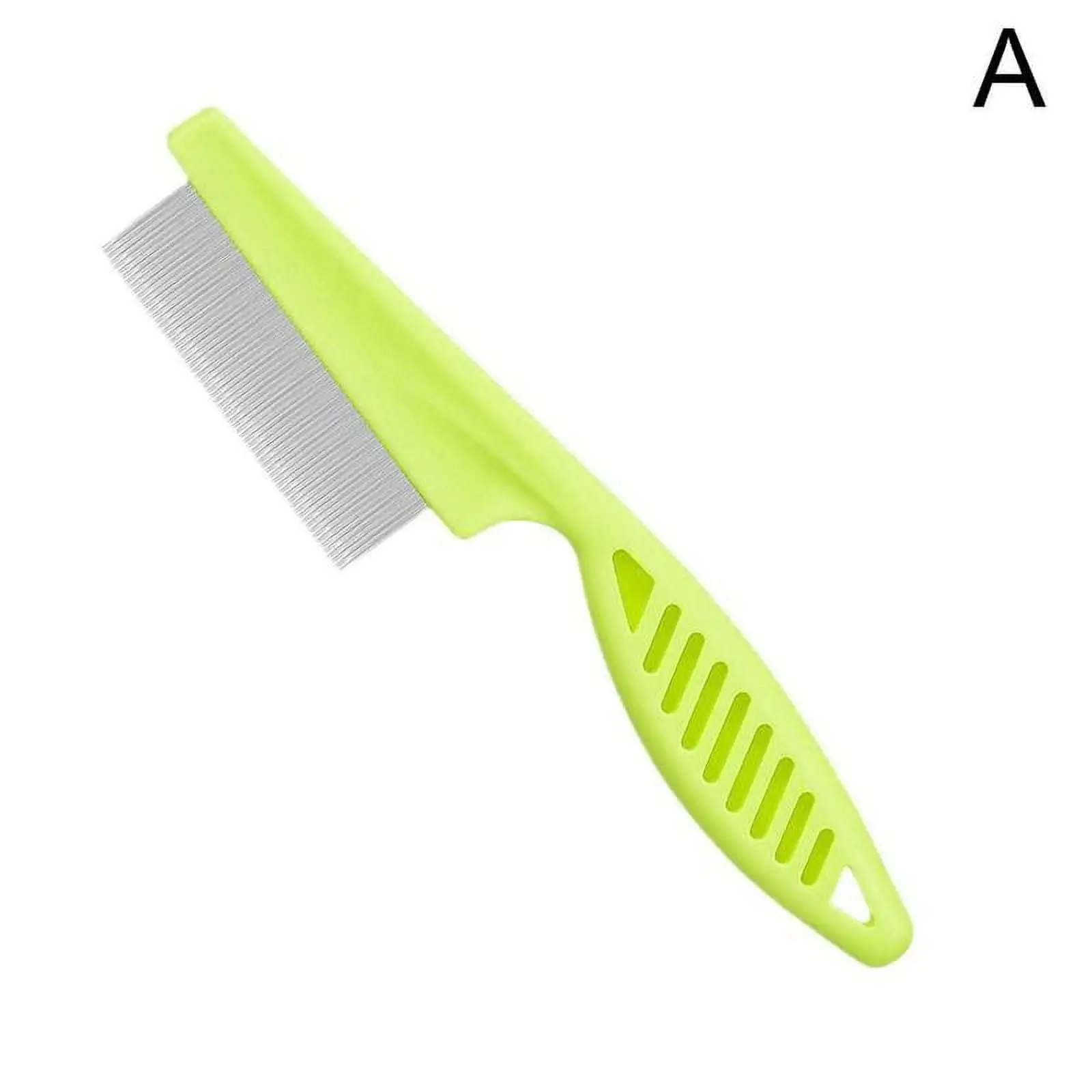 Dog Pet Cat Flea Comb Brush Teeth Grooming Self Cleaner Tool