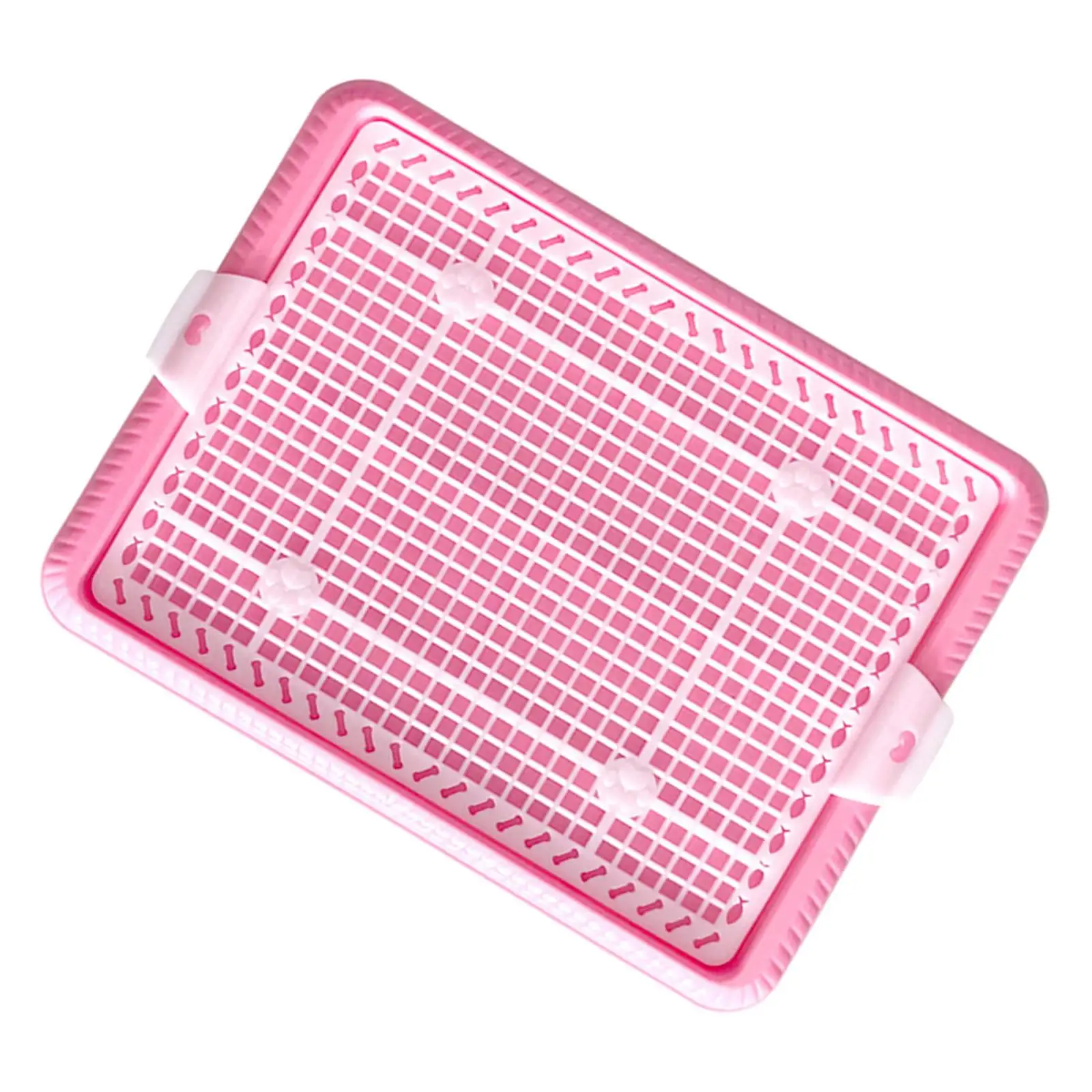 Dog Potty Tray Toilet Easy to Clean Training Tray for Small Size Dogs Pink