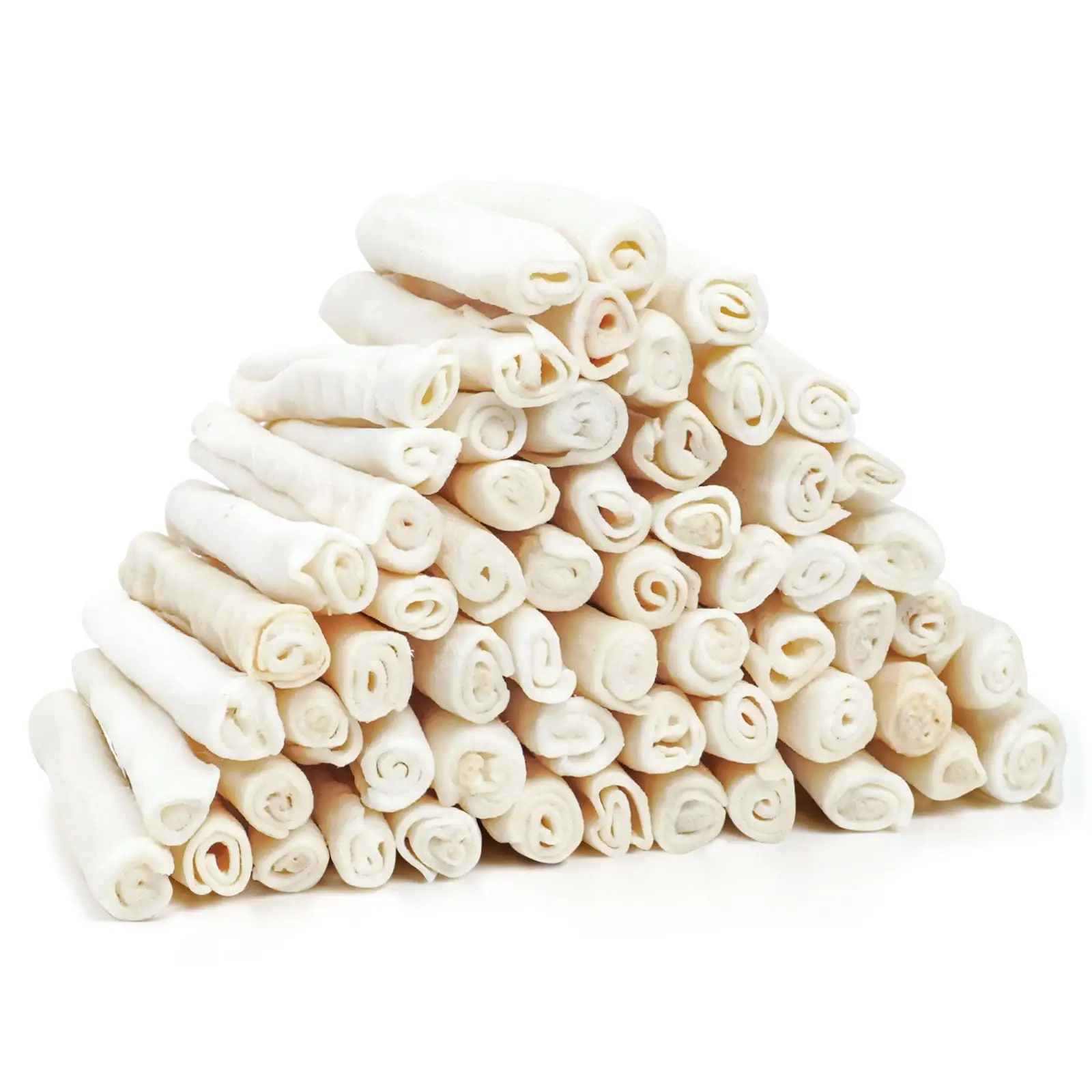 Dog Rawhide Rolls Twist Sticks Dog Chew Treats Natural Flavor 6.5 Inch 40 Count for Puppy and Small Dogs