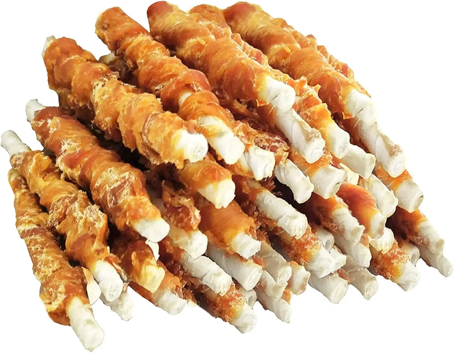 Dog Rawhide Twist 5 Inch 40 Count Chicken Hide Sticks Chicken Wrapped Training Snacks Dog Chews Treats for Puppy and Small Dogs