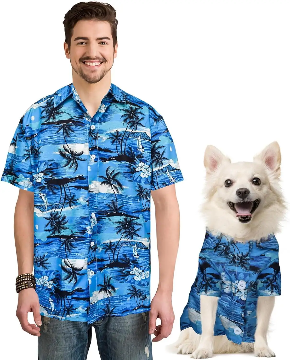 Dog Shirts Hawaiian Shirt for Small Medium Large Dogs Matching Dog and Owner Short Sleeves Beach Shirt Owner and Pet Shirts are Sold Separately