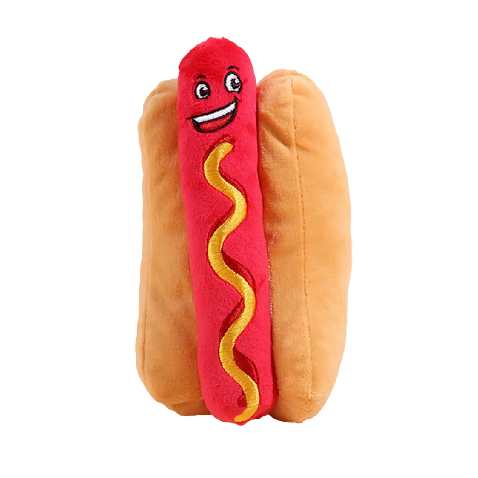 Dog Squeaky Toy with BB Sounder ?C Relieve Boredom. Emotional Comfort ?C Plush Hot Dog Stuffed Fast Food Toy ?C Dog Supplies