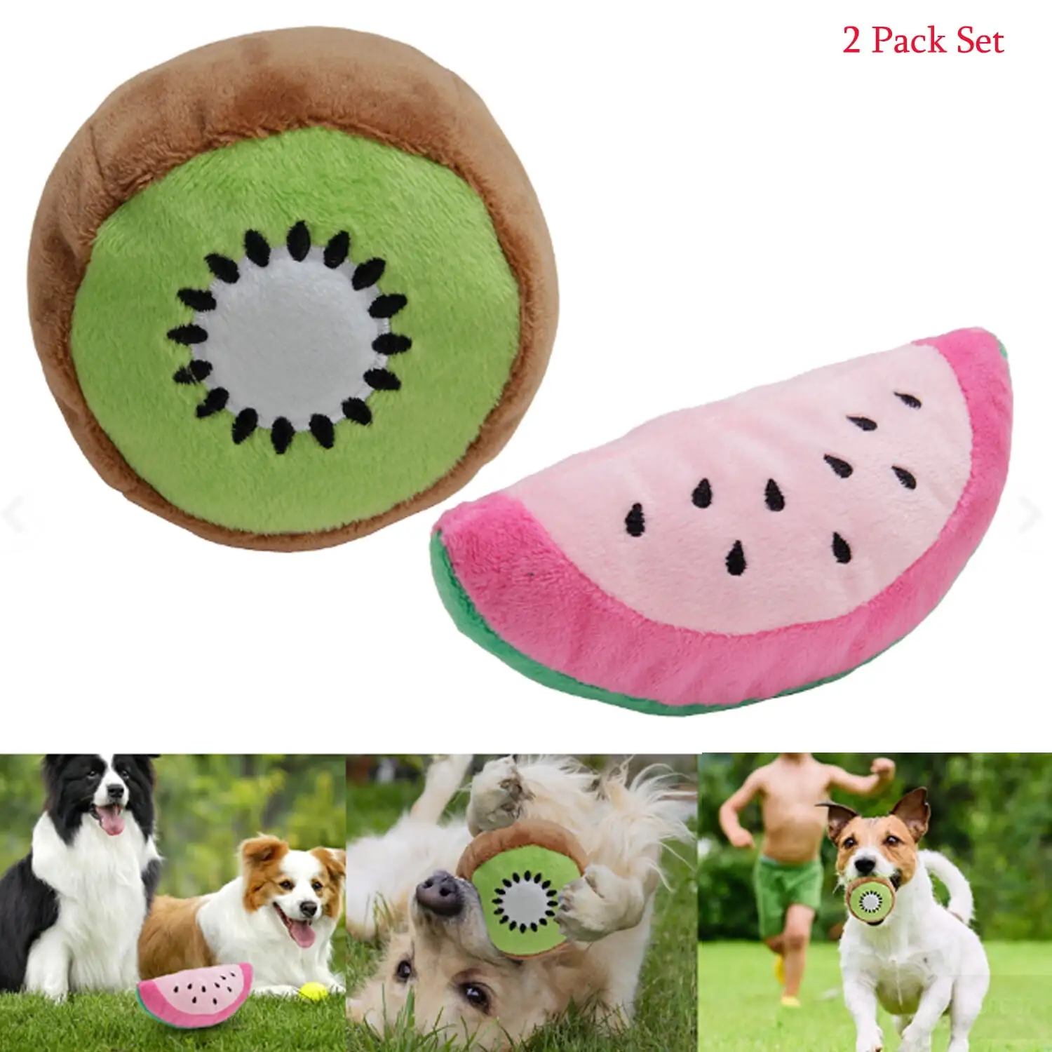 Dog Squeaky Toys. Plush Small Dog Toys for Dogs. Stuffed Dog Toys with Squeakers. 2pcs Puppy Toys for Small Medium Size Dogs