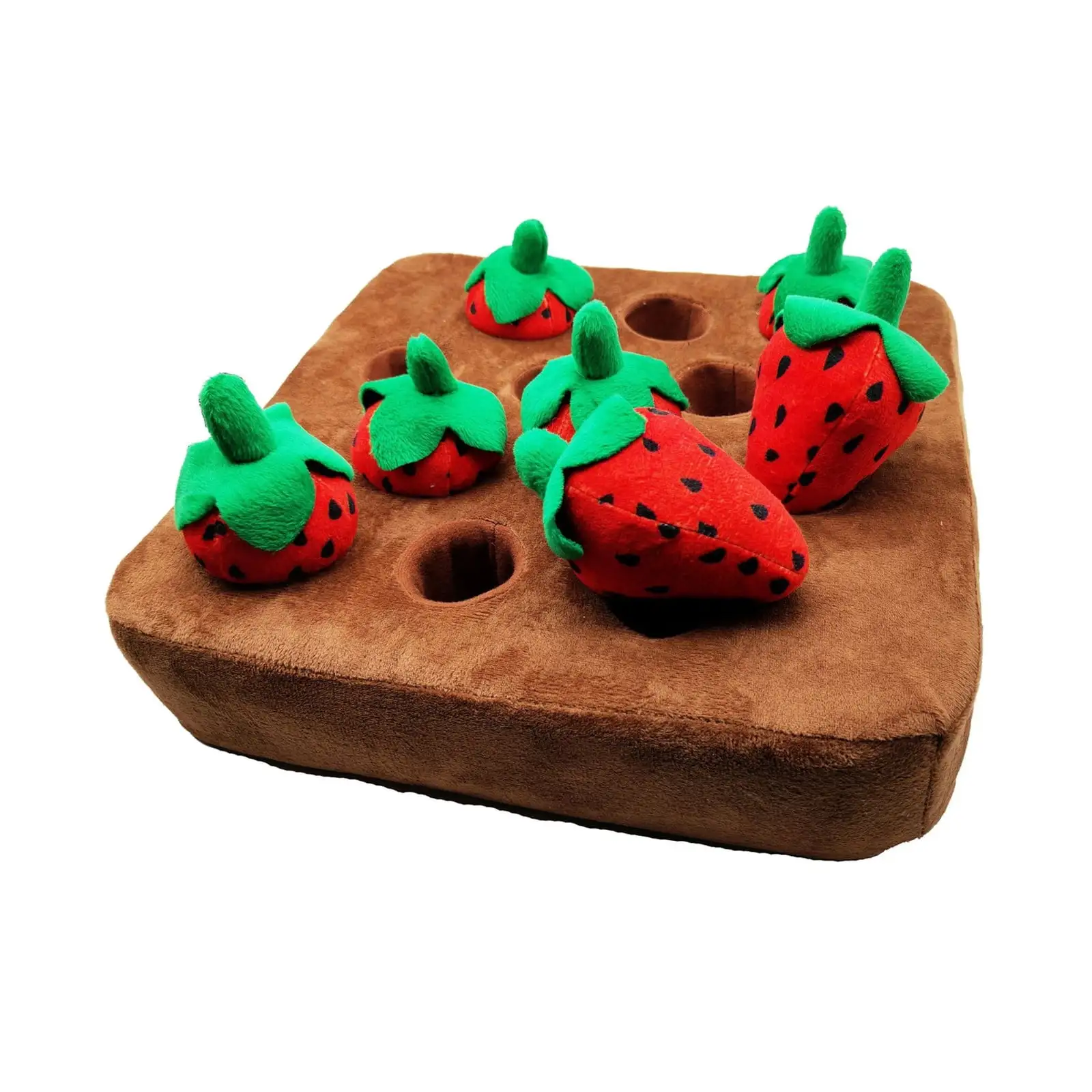 Dog Strawberry Plush Toy. Pull Radish Dog Chew Toy. Pet Interaction Stuffed Toy. Interactive Snuffle Mat Plush Vegetable Field. Vegetable Chew Toy