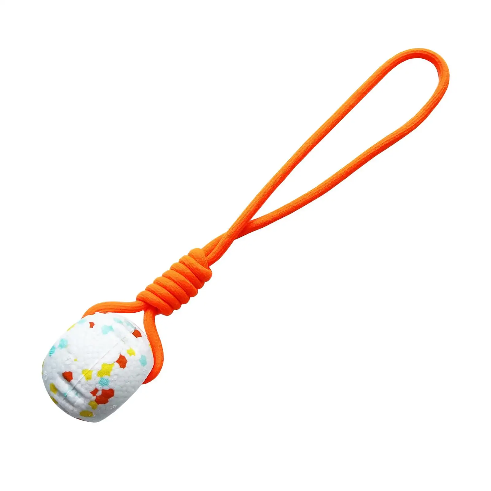 Dog Training Ball on Rope Dogs Fetch Toys. Portable Gifts Knot Rope. Puppy Chew Toys Exercise for Small Medium Large Dogs orange