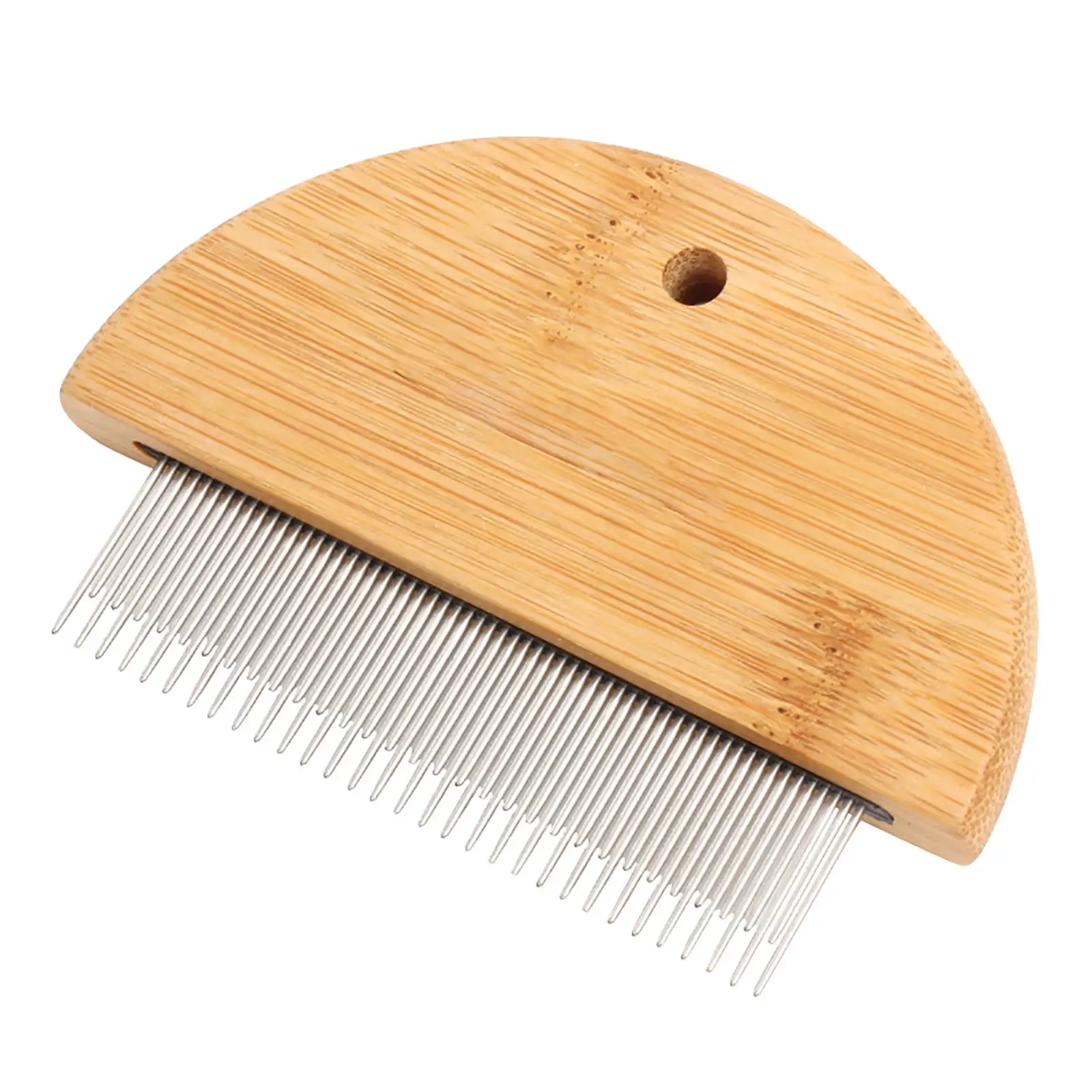 Dog Wood Comb For Remove Flea And Knots With Stainless Steel Teeth Pet Hair Cleaning Comb