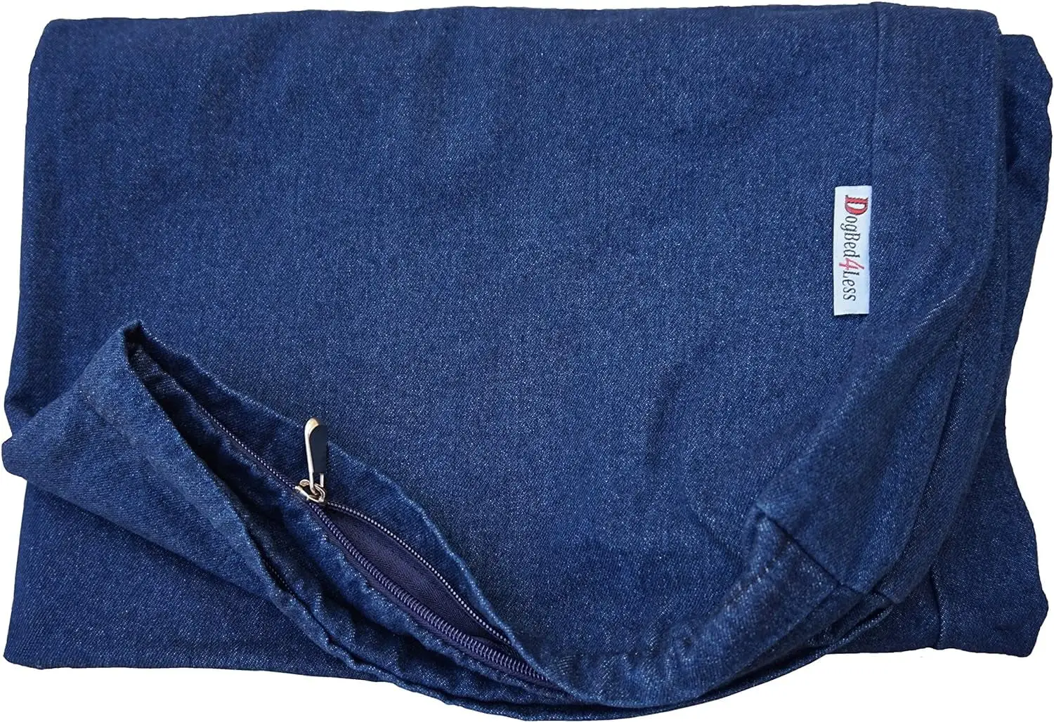 Dogbed4less 47X29X4 Size Blue Denim Washable External Replacement Cover Only