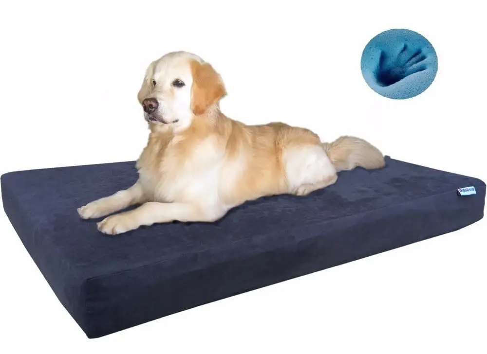 Dogbed4less Memory Foam Pet Bed for Small Medium Large XL Dog & Waterproof Case