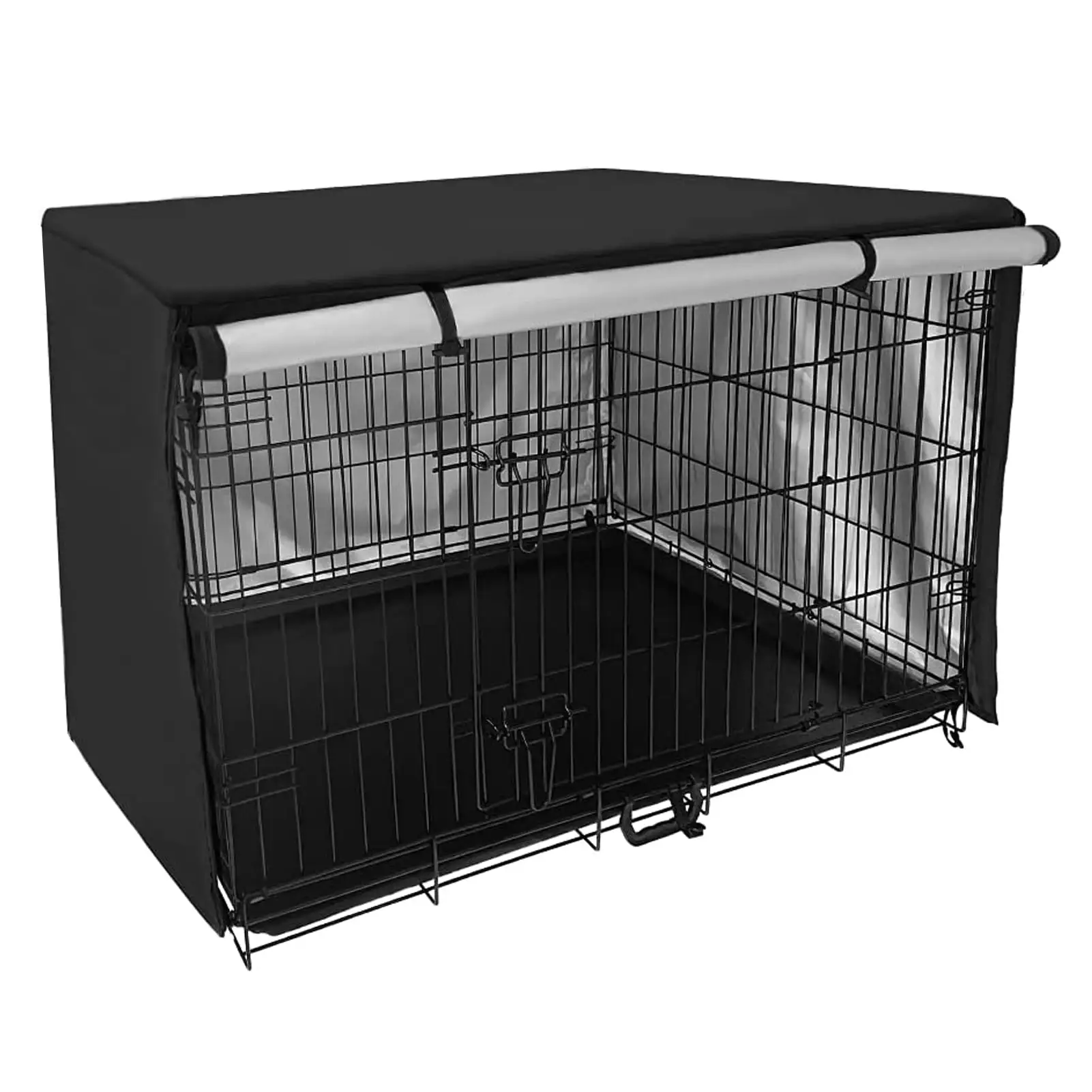 Dolked Protective Cover for Dog Cage Kennel Warm and Cold Cage Cover 106.7x69x76cm. Storage