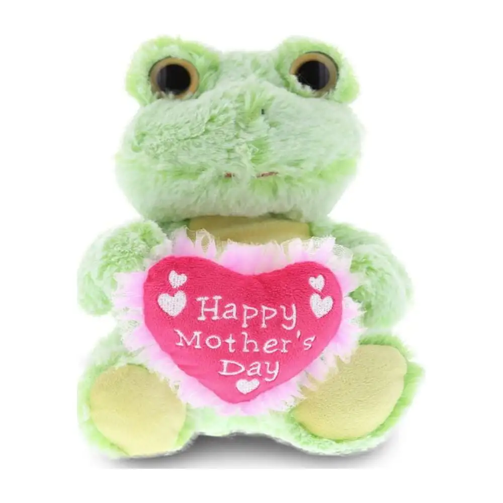 Dollibu Happy Mother's Day Bear Gift. I Love You Mom Rose Color Heart Message Sentiment For Best Mother New Mommy Mama Grandma - Cute Soft Adorable Stuffed Animal Plush Teddy. Show Your Love for Mom