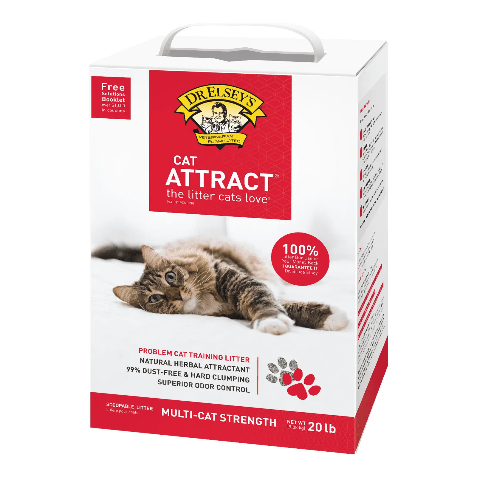 Dr. Elsey's Precious Cat Attract Clumping Clay Cat Litter. 20 lb. Box