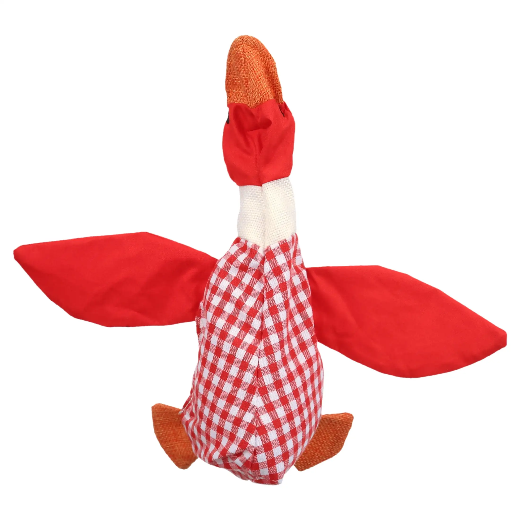 Dr. Pol Plush Squawking Plaid Duck. Red