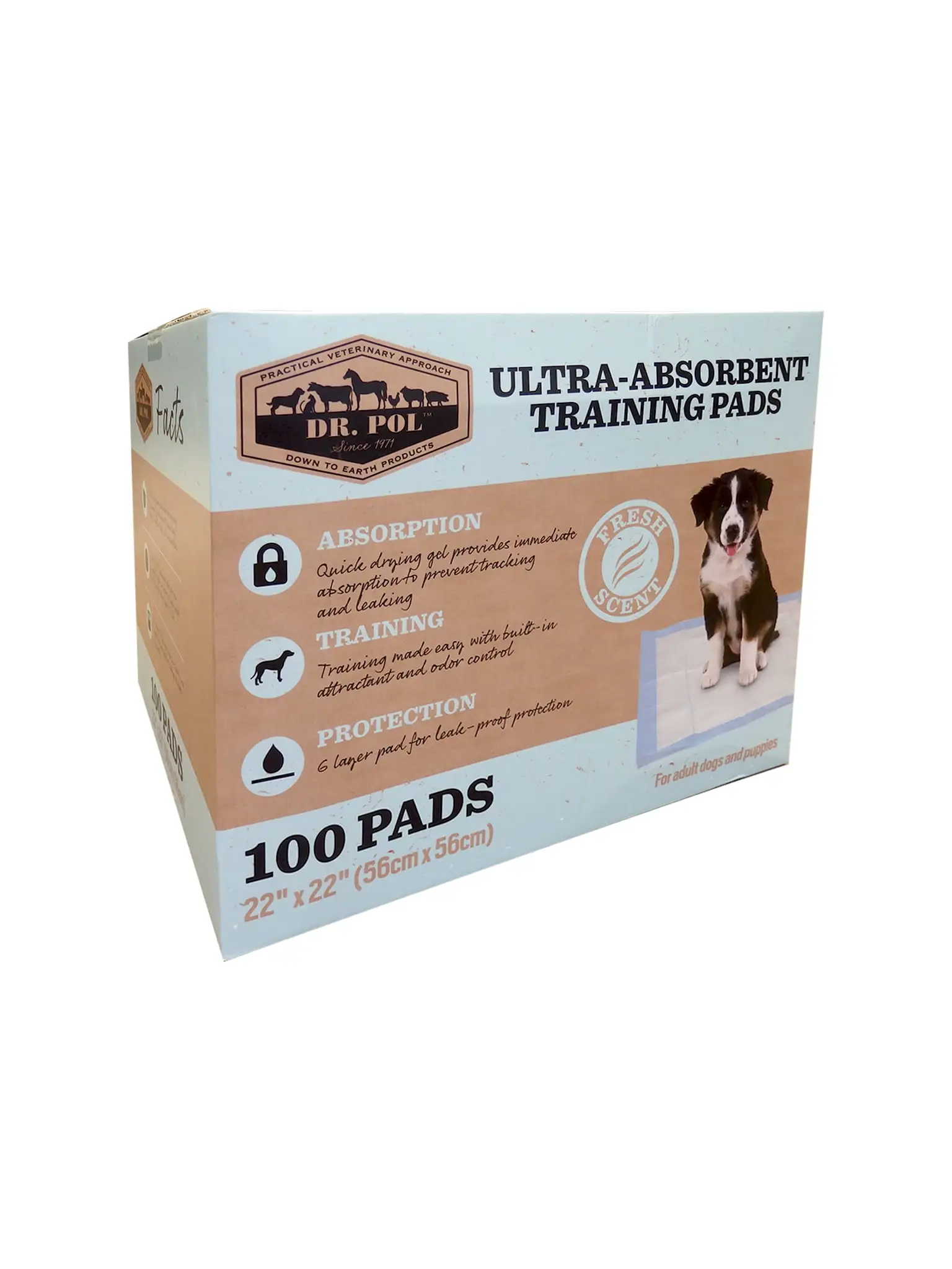 Dr. Pol Ultra-Absorbent Fresh Scent Training Pads - 100 Count - 22x22