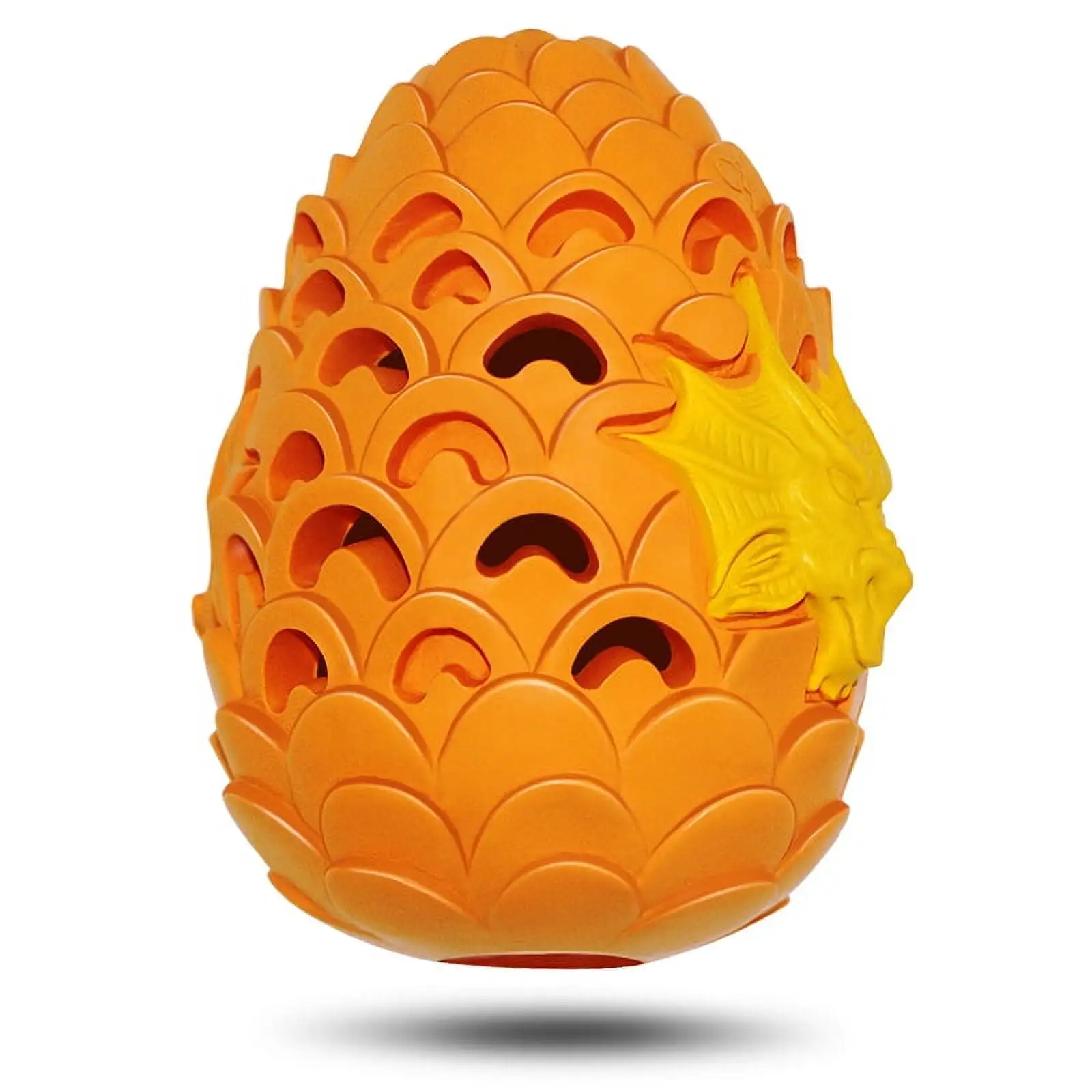 Dragon Egg Dog Toy for Aggressive Chewers Large Breeds. Indestructible Dog Toys Tough Dog Toys for Medium Large Dogs. Puppy Toys 900 Lbs Pull Tension Orange