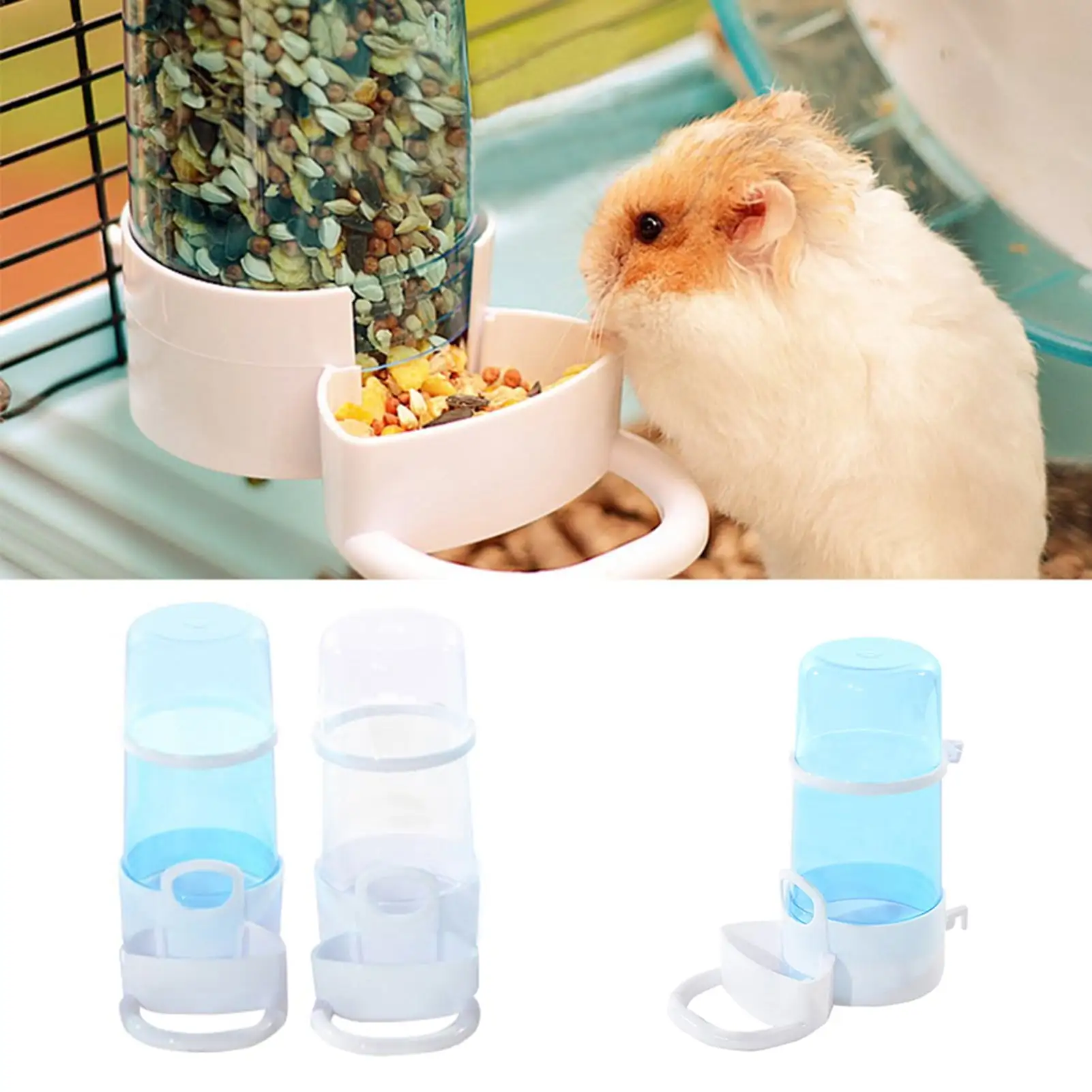 Dream Lifestyle Large Capacity Rabbit Water Feeder.Pet Cage Suspended Water Dispenser.Hanging Automatic Animal Water Bottle Bowl for Bunny Chinchilla Hedgehog Ferret Hamster