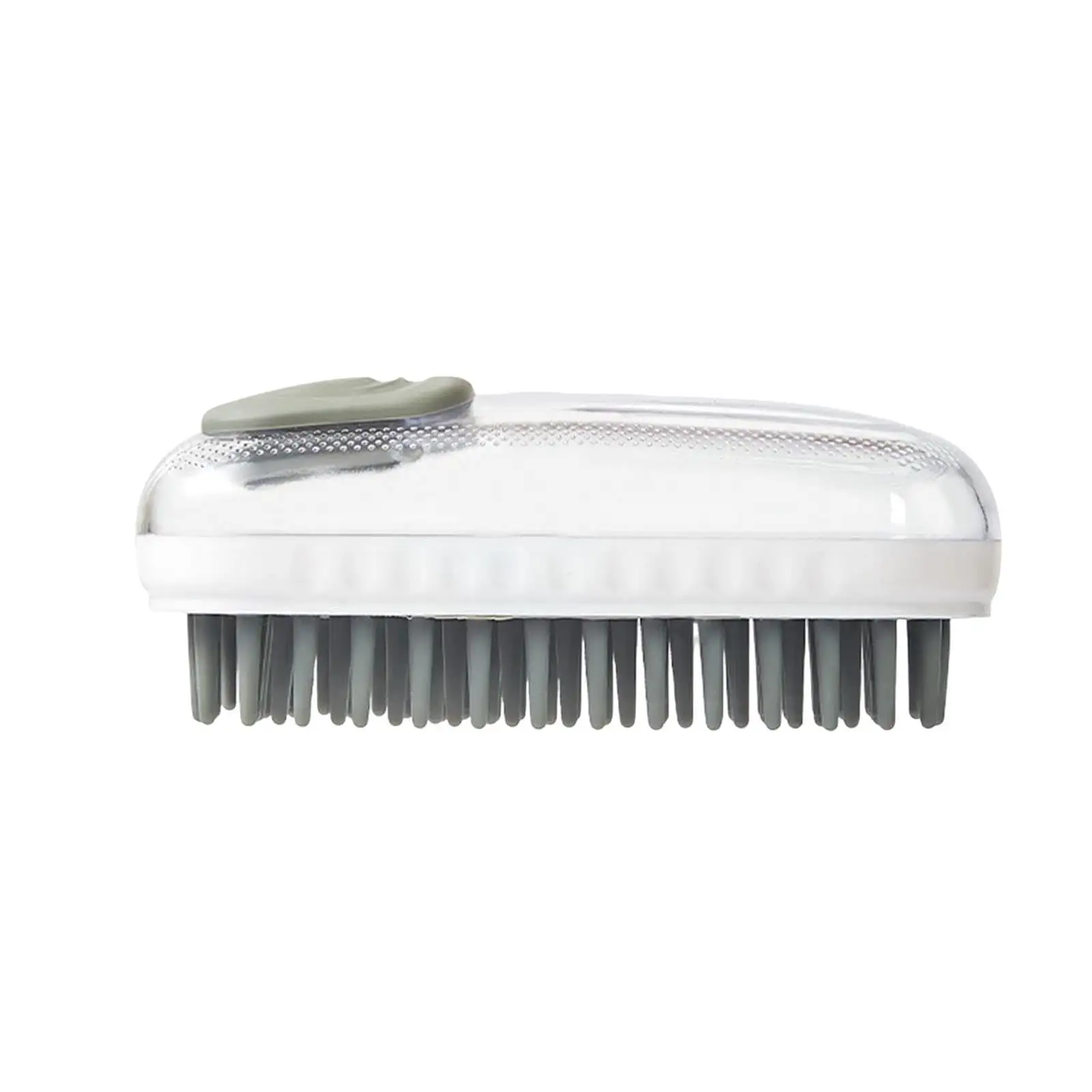 Duklien Bathing Brushes Cat And Dog Bath Brush Exfoliating Massage Soft Hair Wet And Dry with Dog Shampoo Bath Brush Hair Deep Cleaning Pointed Brush (Grey)