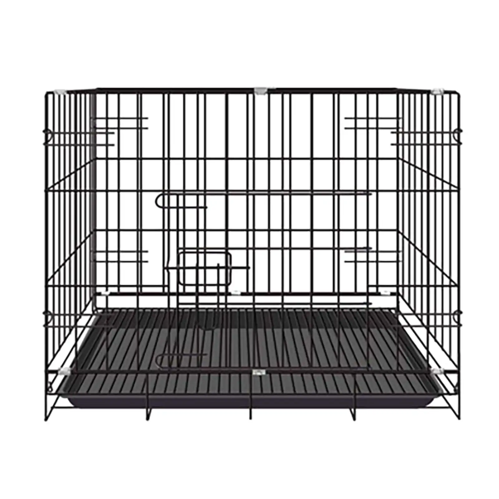 Duklien Pet Beds Dog Crates for Large Dogs Folding Mental Wire Crates Dog Kennels Outdoor And Indoor Pet Dog Cage Crate with Double Doo A