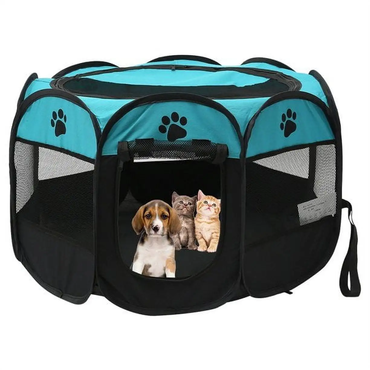 Dznils Portable Puppy Pet Tent Play Pen Fence Cage For Dog Cats Pigs Folding Run Kennel