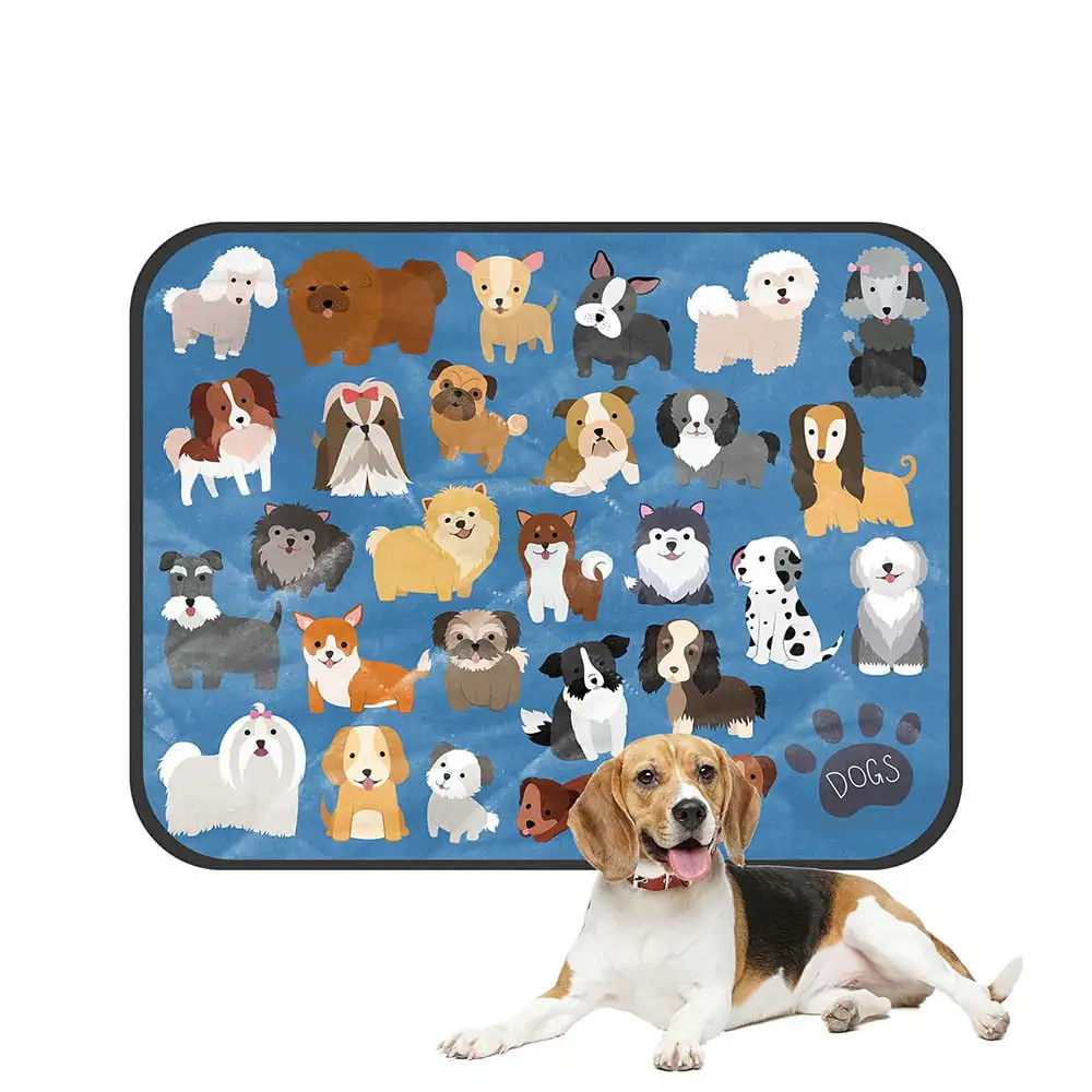 ECZJNT Cute Dog Puppy Set Pet Dog Cat Bed Pee Pads Mat Cushion Potty Dogsblankets Crate Bed Kennel 14x18 inch