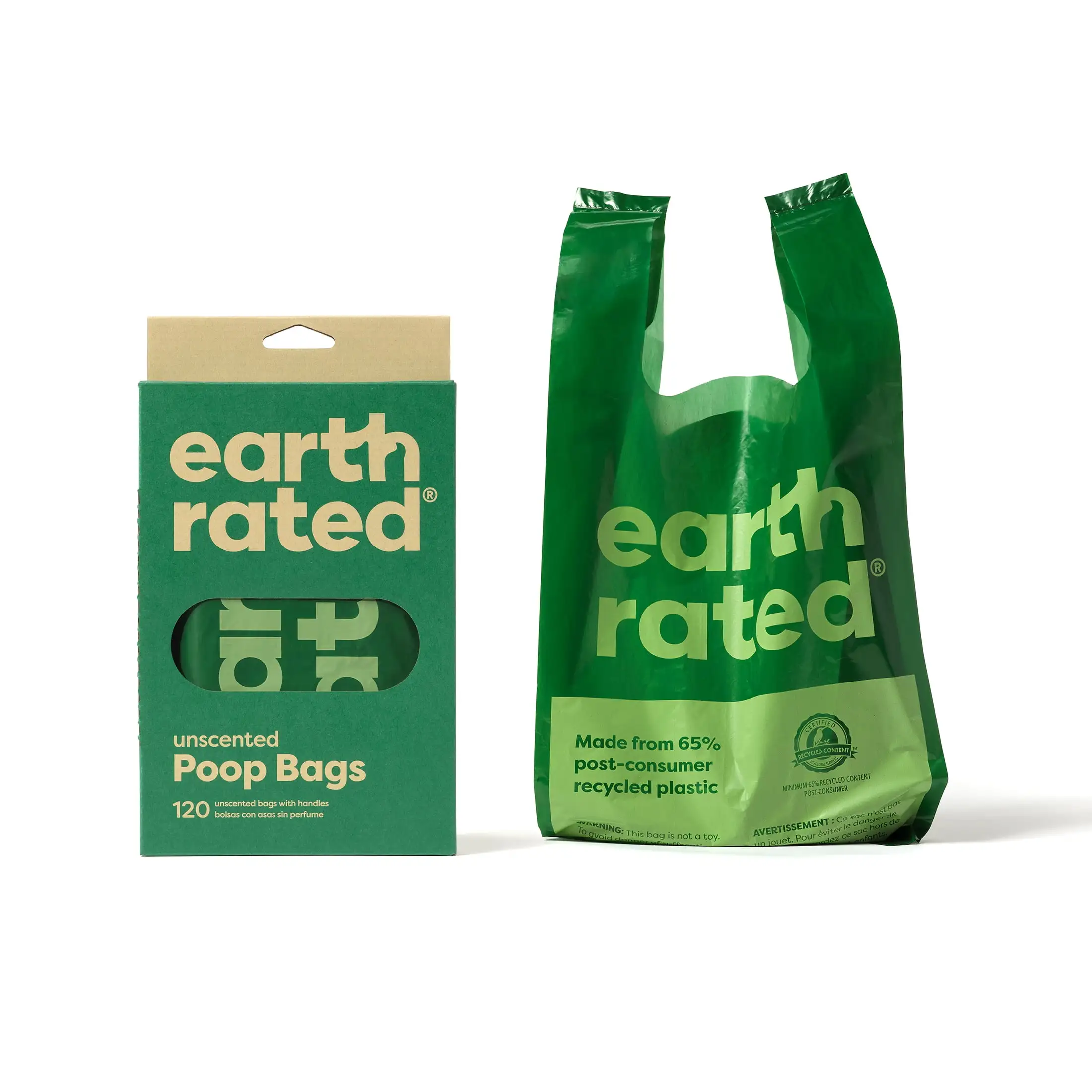 Earth Rated Unscented Easy-Tie Handle Bags. 120 Count