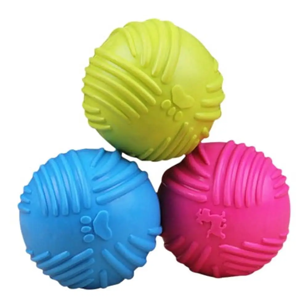 Eastshop Pet Dog Cats Play Rubber Ball Puppy Throw Teaser Playing Fetch Chew Bite Toys