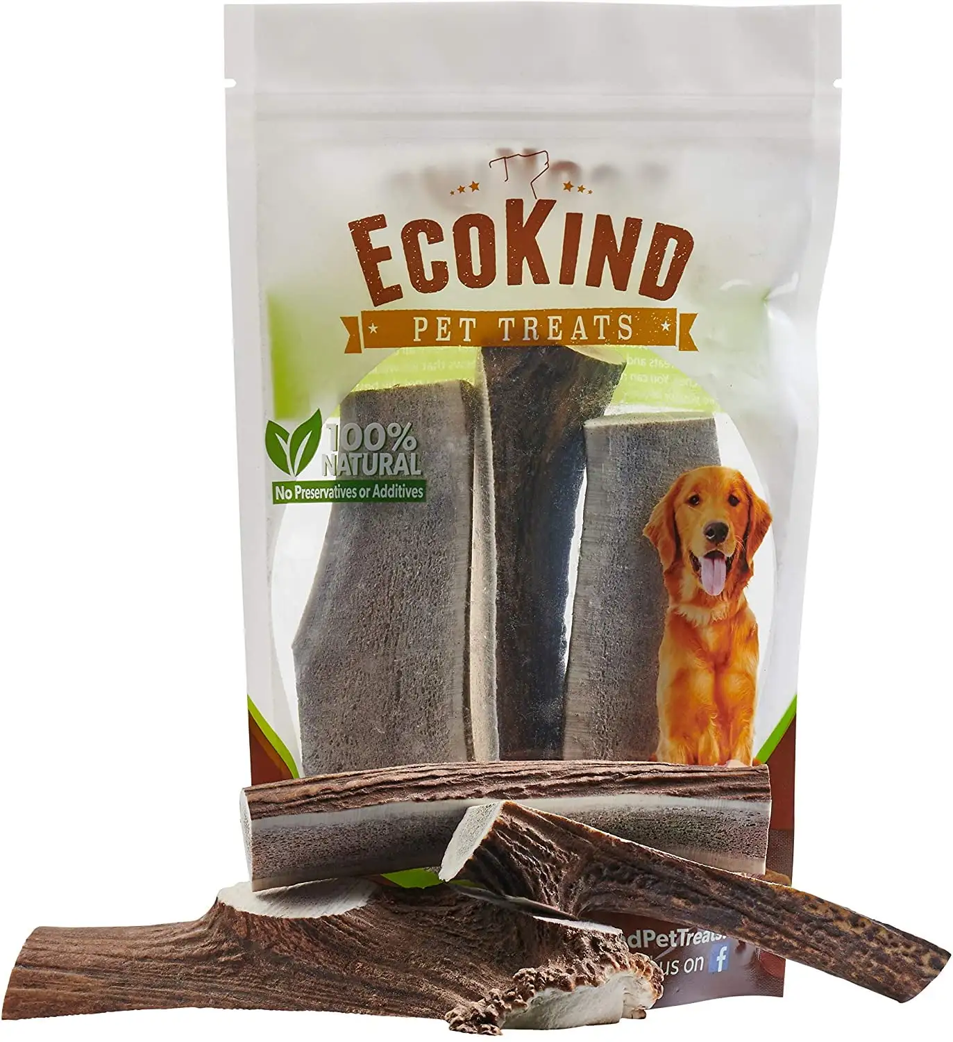 EcoKind Elk Antlers for Dogs. Dog Chew Antlers. Dog Chews (Whole Elk Antlers). 1 lb.