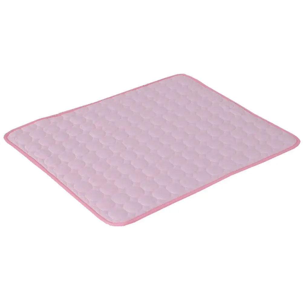 Eease Dog Cooling Mat Washable Ice Silk Sleep Pad Summer Breathable Pink S