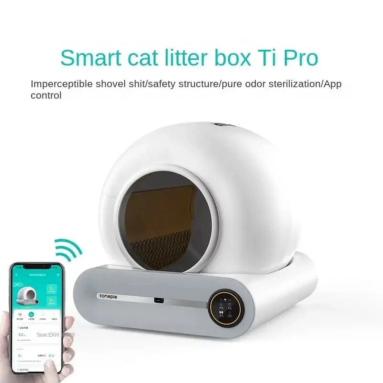 English Version Tonepie 65L Automatic Smart Cat Litter Box Self Cleaning Fully Enclosed Cat Litter Box Pet Toilet Litter Tray