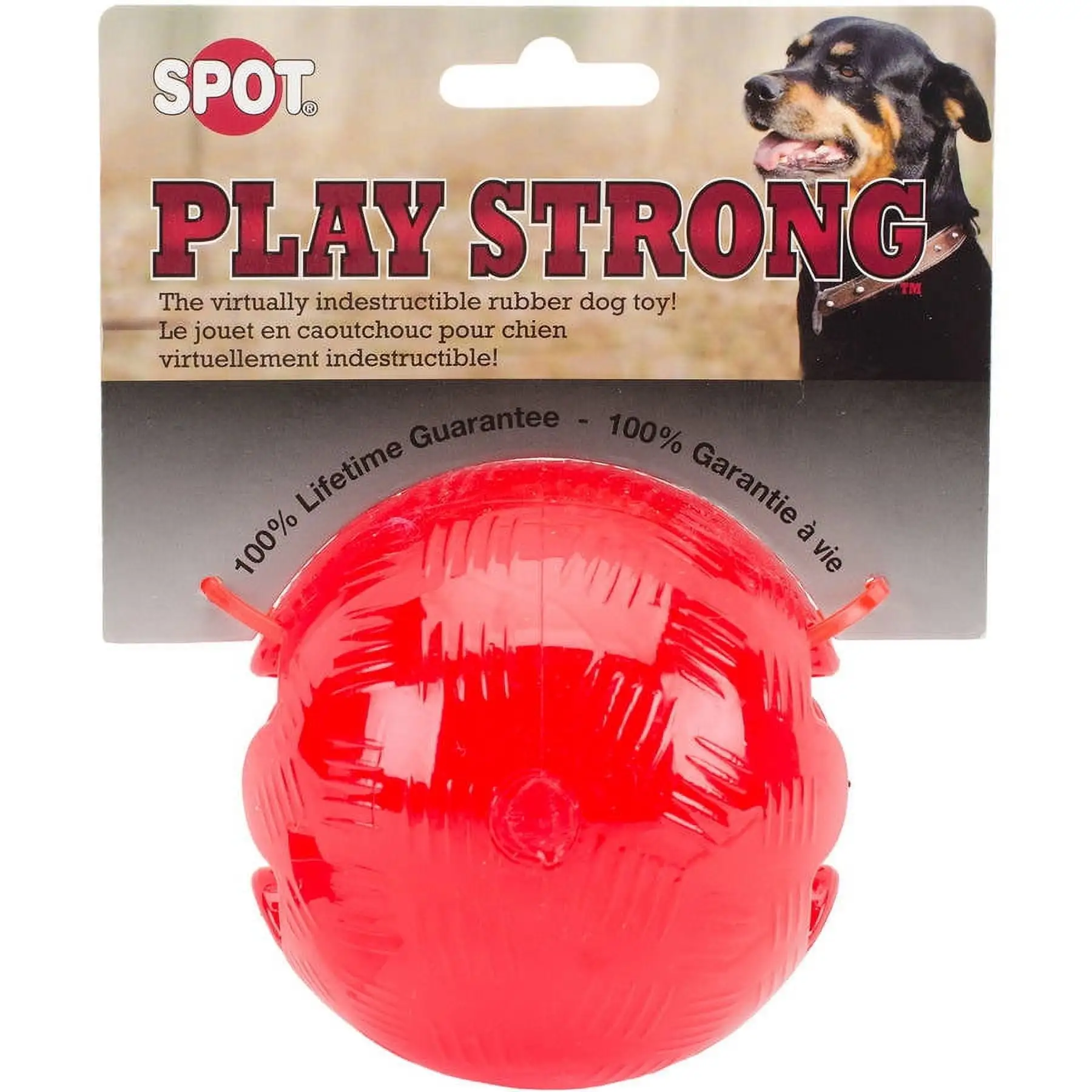 Ethical Pets SPOT Play Strong Rubber Dog Toy Ball. 3.75