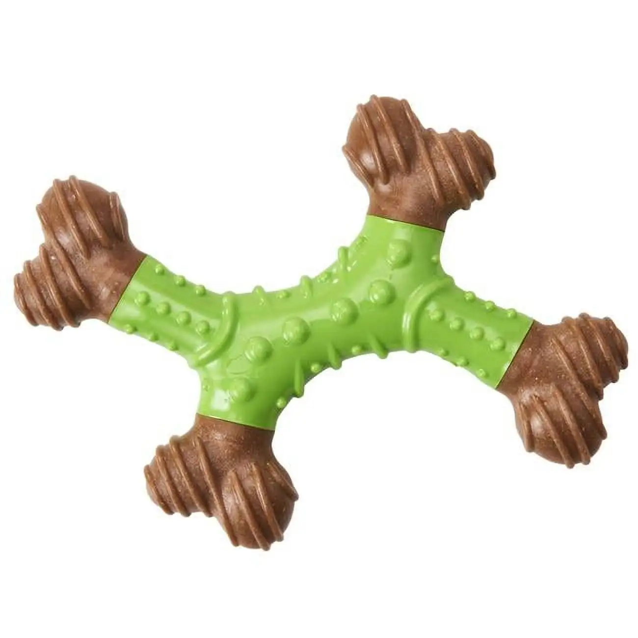 Ethical Products 77507 6 in. Bambone Apple Dental X-Bone Pet Toy