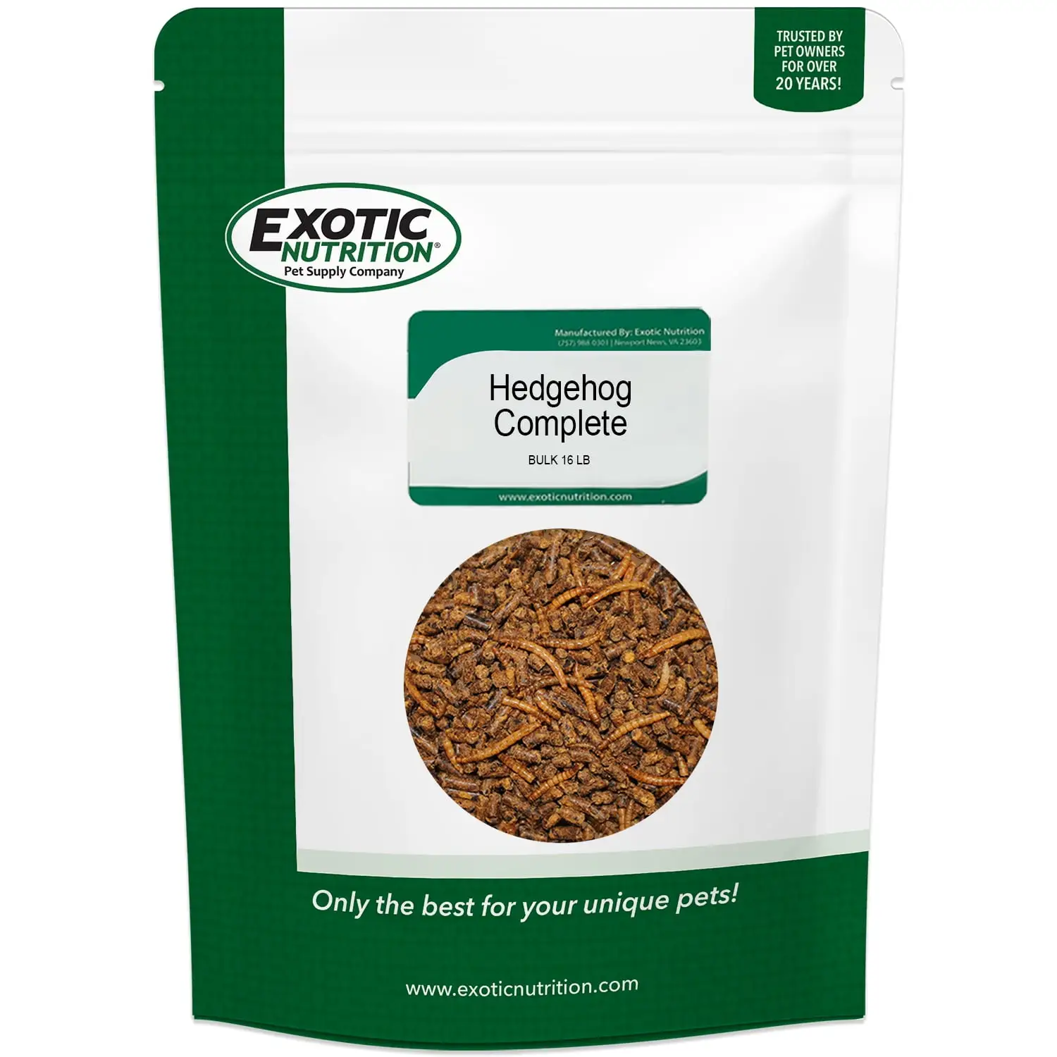 Exotic Nutrition Hedgehog Complete 16 lb.