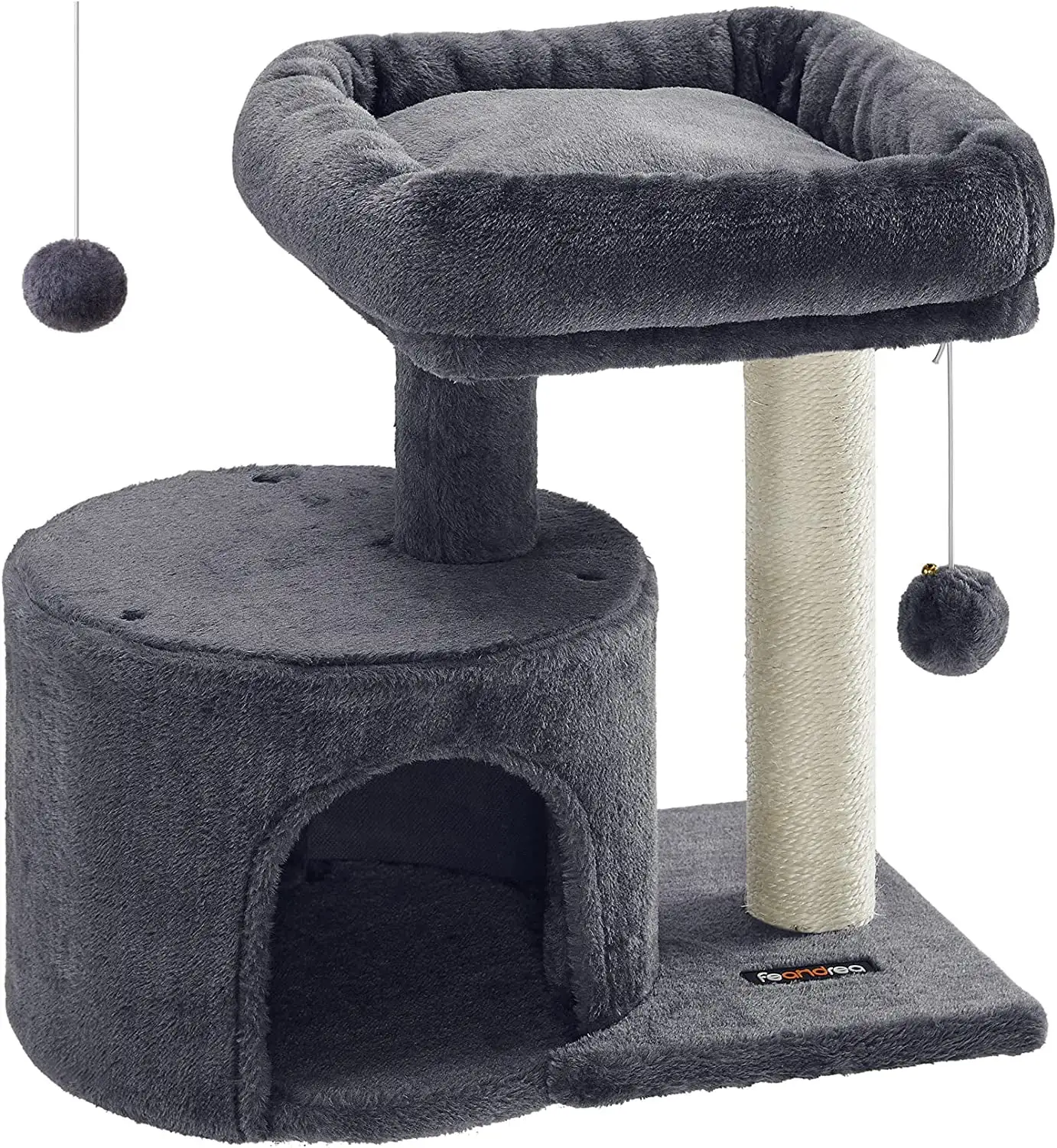 FEANDREA 19.3 Cat Tree Cat Tower with Sisal-Covered Scratching Posts Cat Bed Cat Condo for Indoor Cats