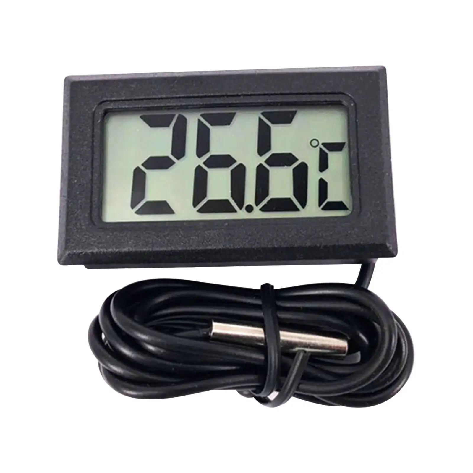 FNGZ Thermometer Clearance Mini Embedded Electronic Digital Display Fish Tank Refrigerator Water Temperature Gauge Probe Black