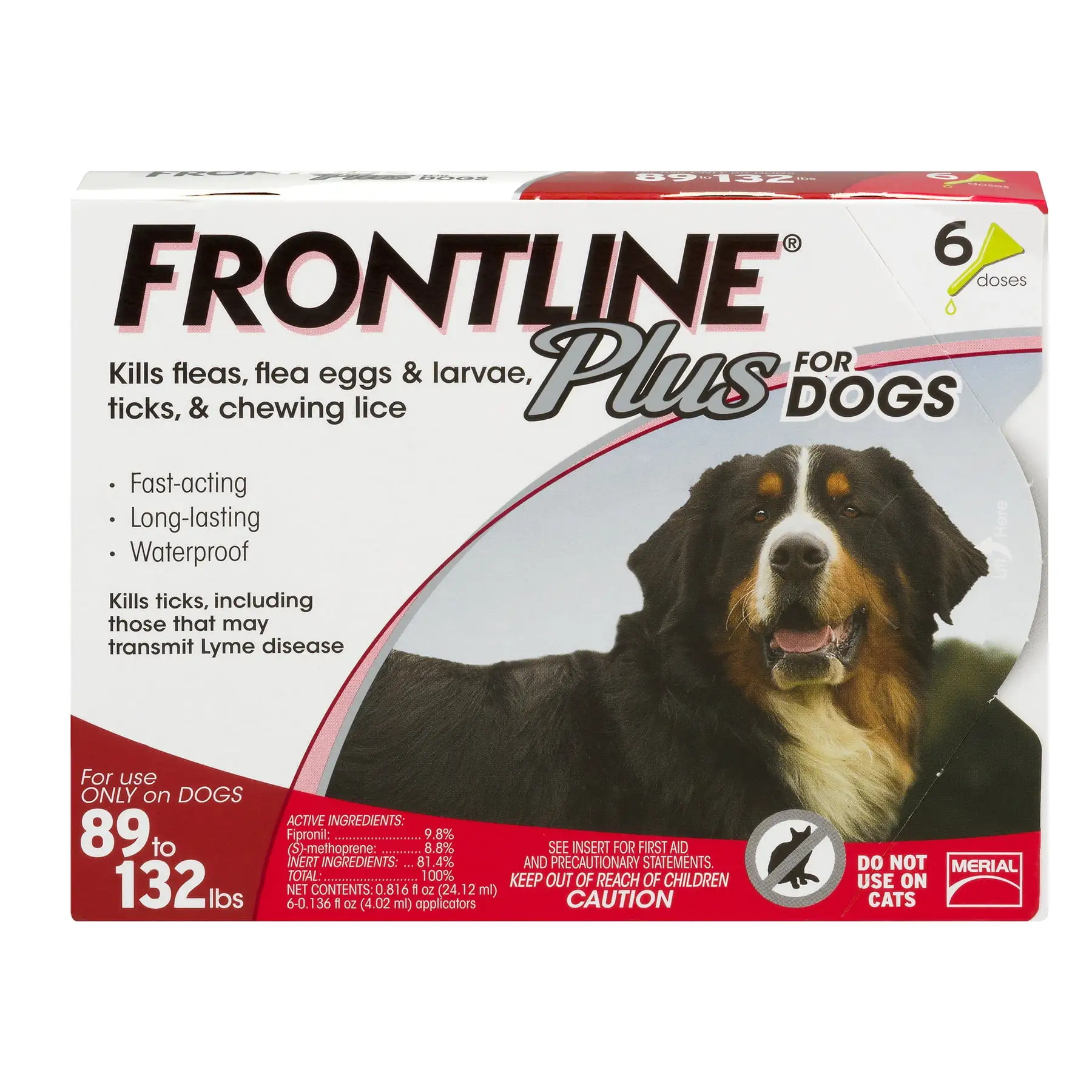 FRONTLINE Plus Flea and Tick Treatment for Extra-Large Dogs. 6 Monthly Doses