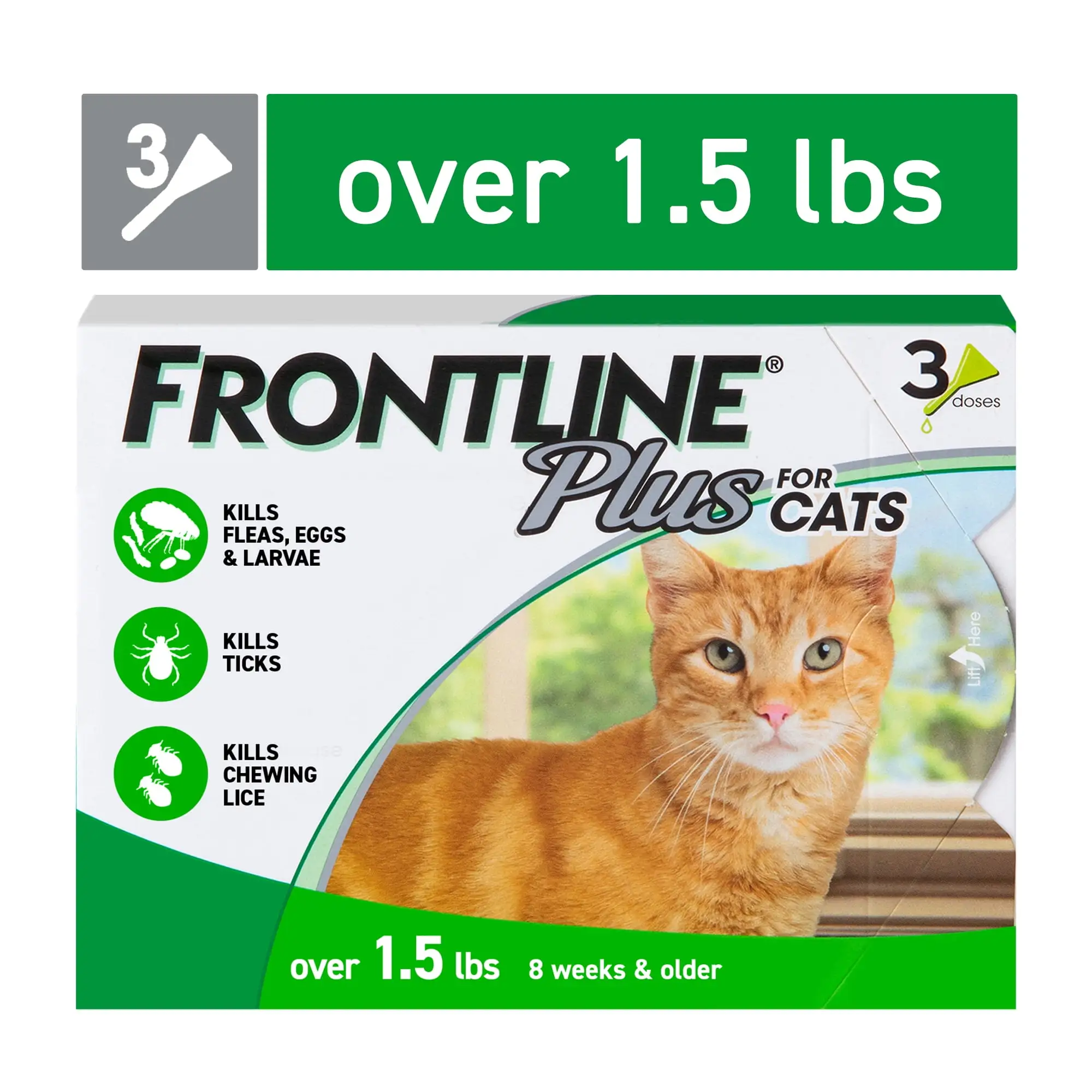 FRONTLINE® Plus for Cats and Kittens Flea and Tick Treatment. 3 CT