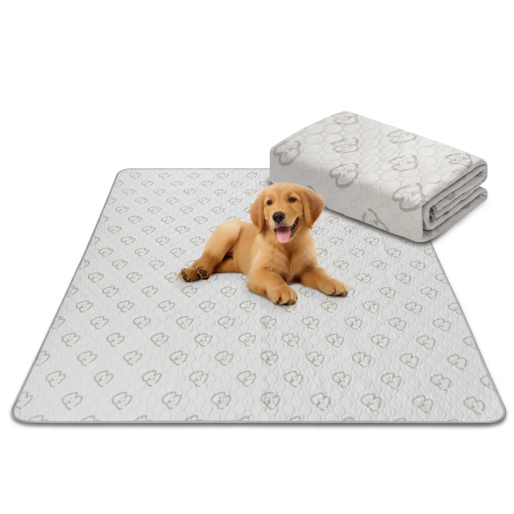 FXW Washable Pee Pads for Dogs.63 x 63 Indoor Dog Pee Pad Pet Fence Area Floor Mat with Super Absorbent. Reusable Liners for Dog Play Pen