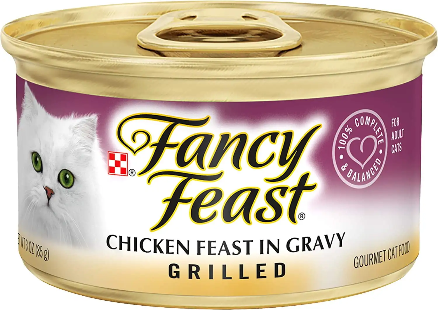 Fancy Feast Grilled Chicken Feast in Gravy Adult Wet Cat Food. 3 oz (Pack of 12)