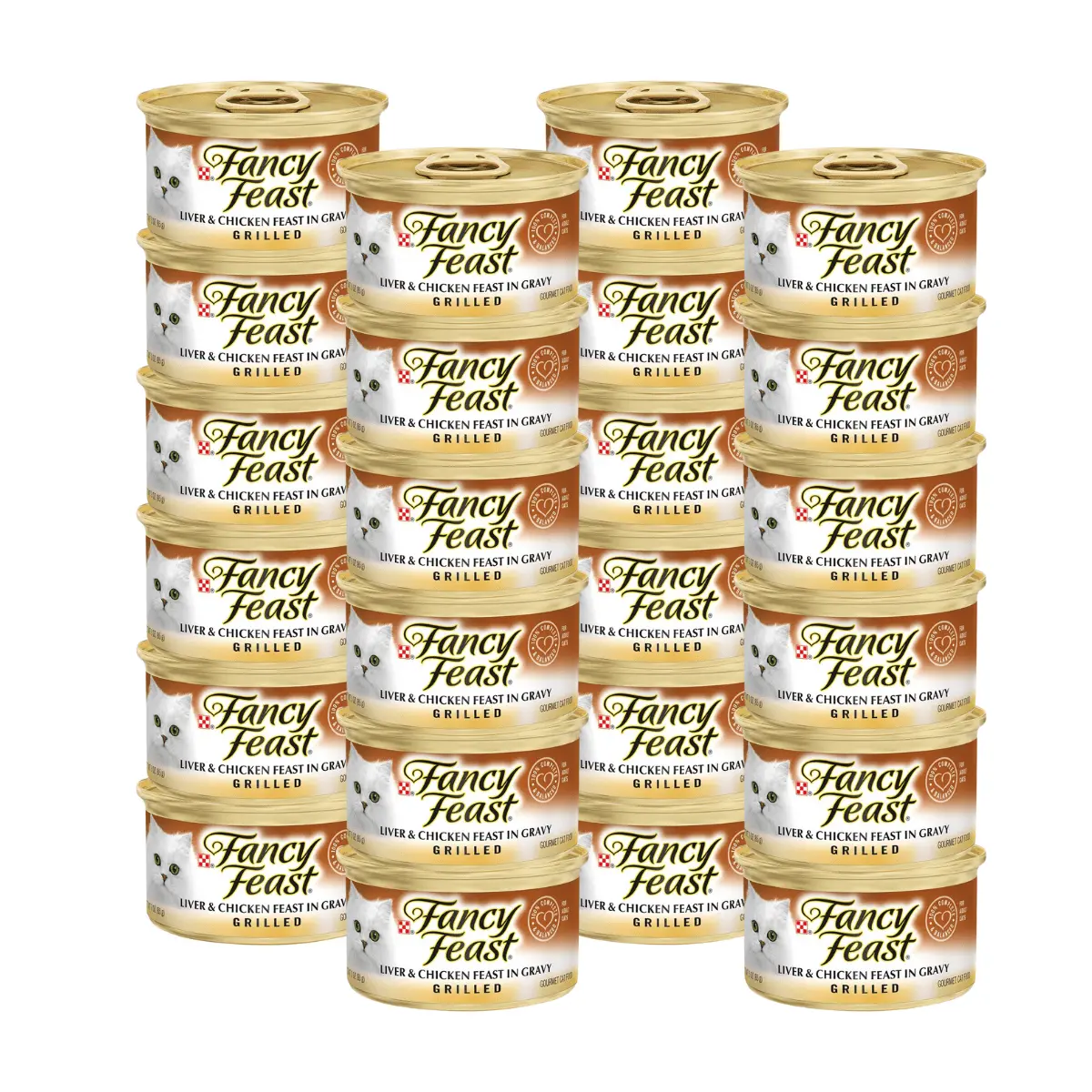 Fancy Feast Grilled Liver & Chicken Feast in Gravy Adult Wet Cat Food. 3 OZ (Pack of 24)