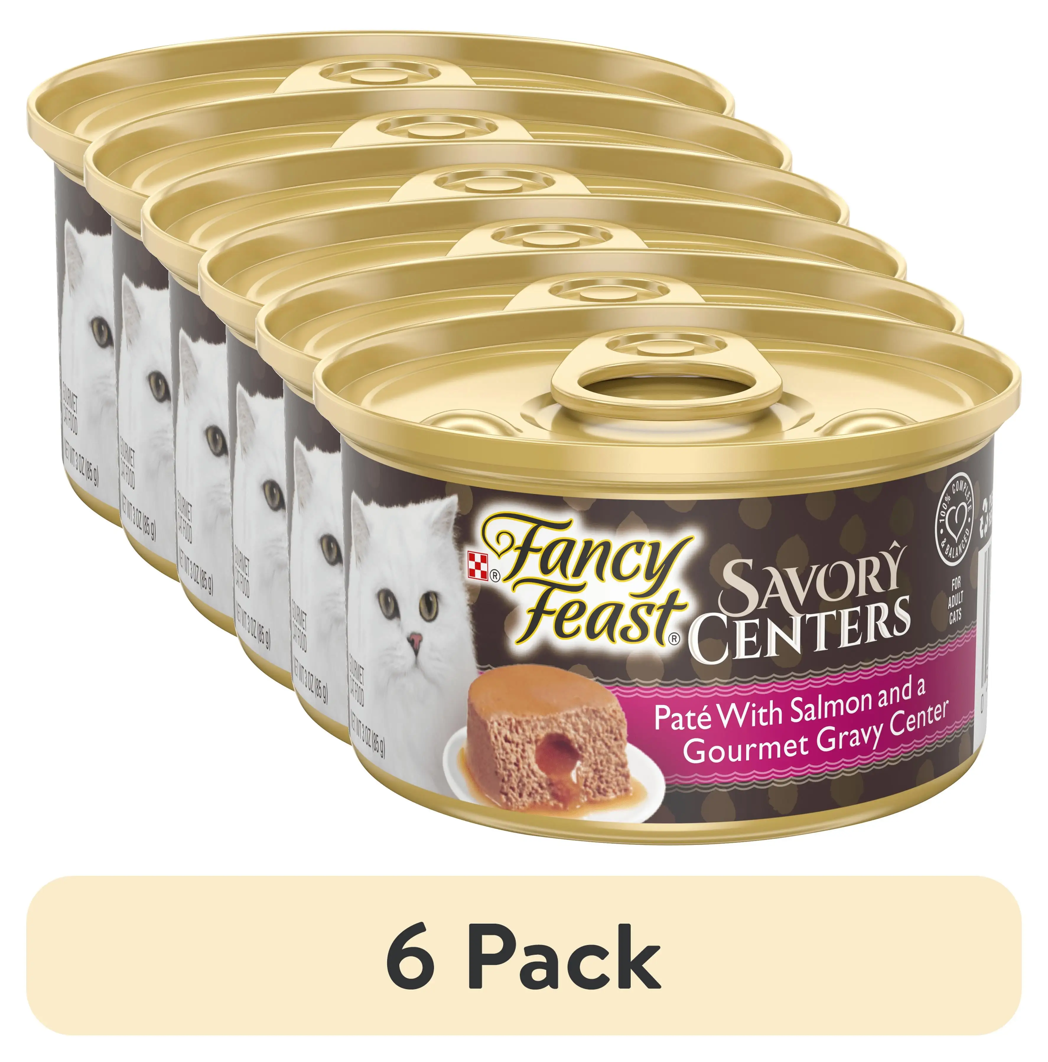 (6 pack) Fancy Feast Savory Centers Slmn Pate 3oz