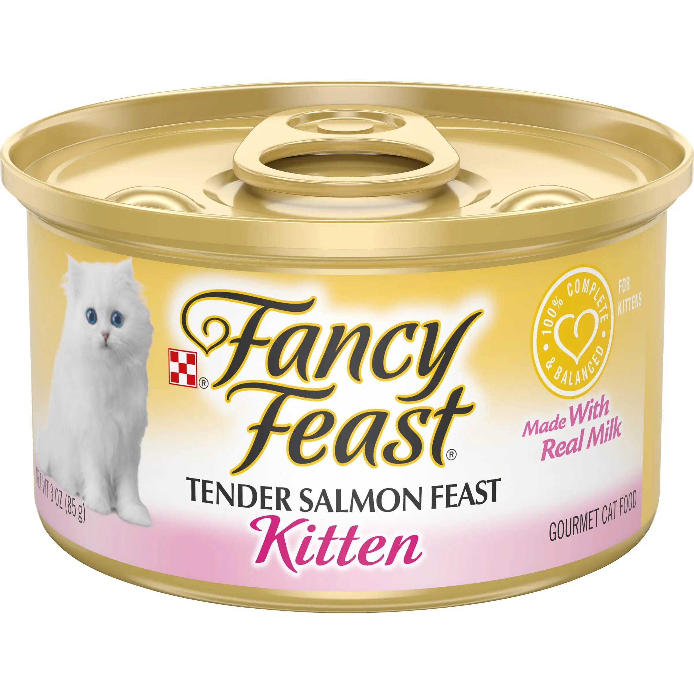 Fancy Feast Tender Salmon Pate Wet Cat Food for Kittens. 3 oz Can