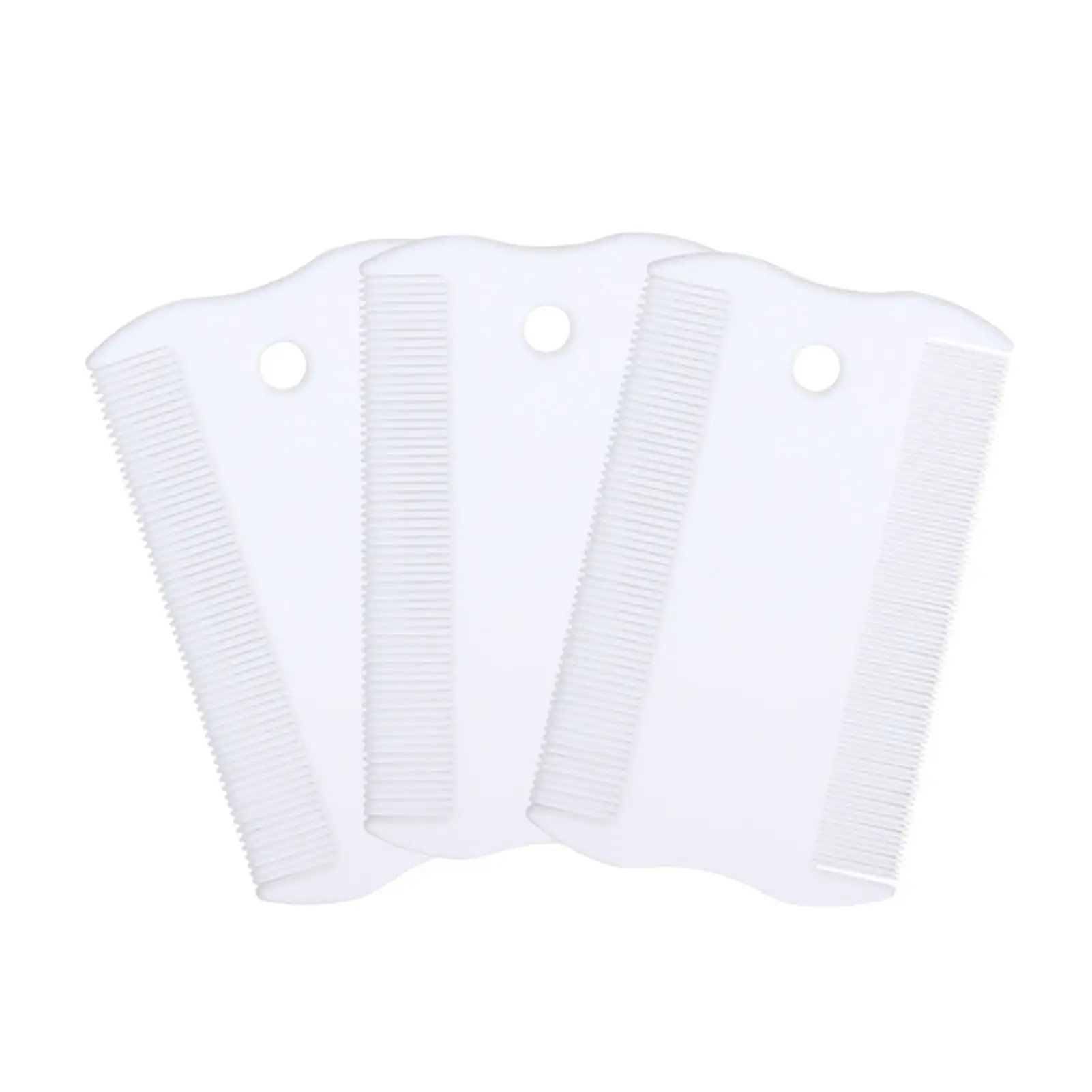 Farfi 3Pcs Dog Flea Comb Double Side Remove Louse Anti-knotting Pet Hair Grooming Cleaning Comb Pet Supplies (White)