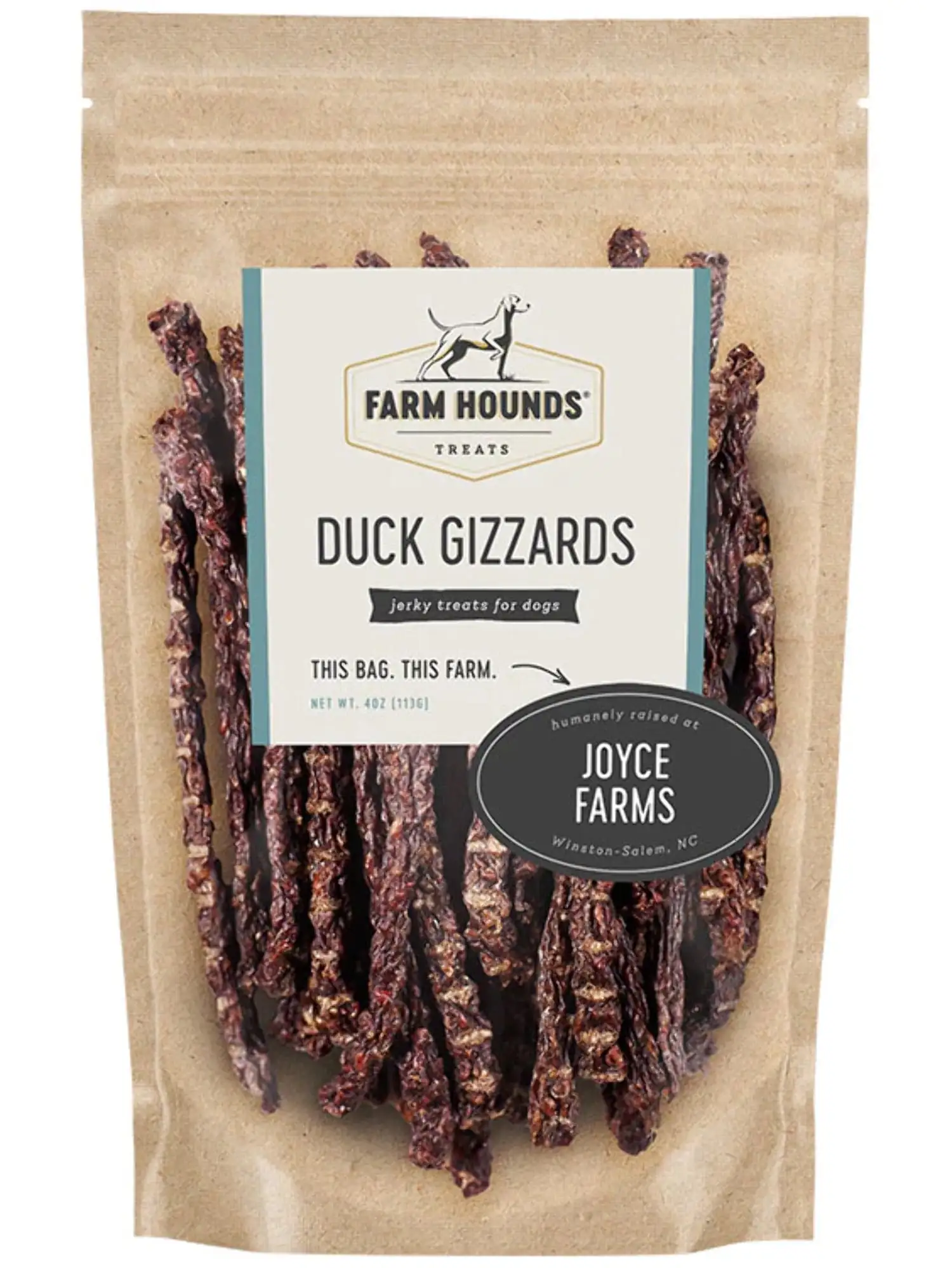 Farm Hounds Duck Gizzards. Humanely Raised. No Fillers. Healthy Dehydrated Treats Made in USA