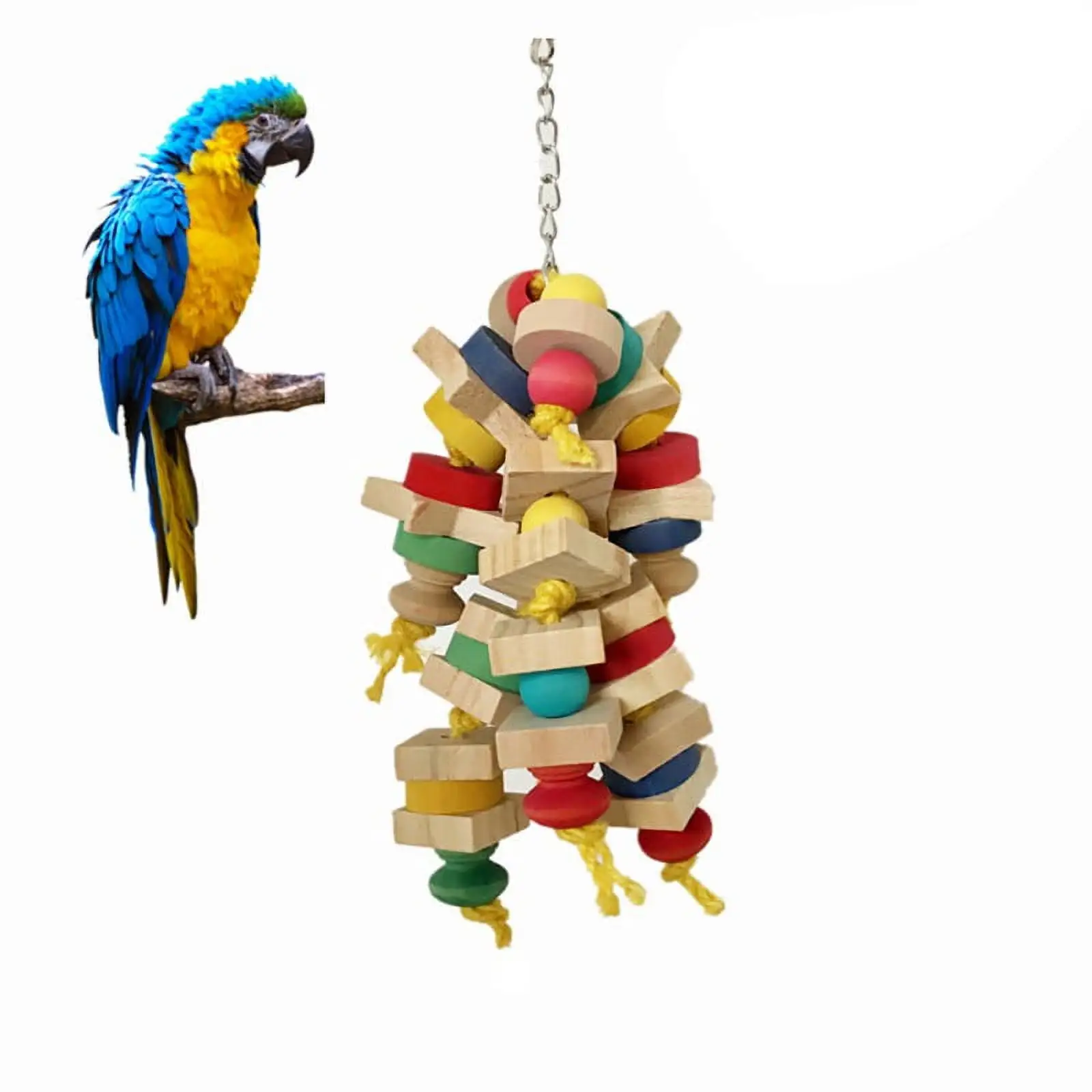 Feiona Parrot Bird Chewing Toys Natural Rattan Ball Cage Toy Preening Toy for Parrot Budgie Parakeet Cockatiel Conure Lovebird Finch