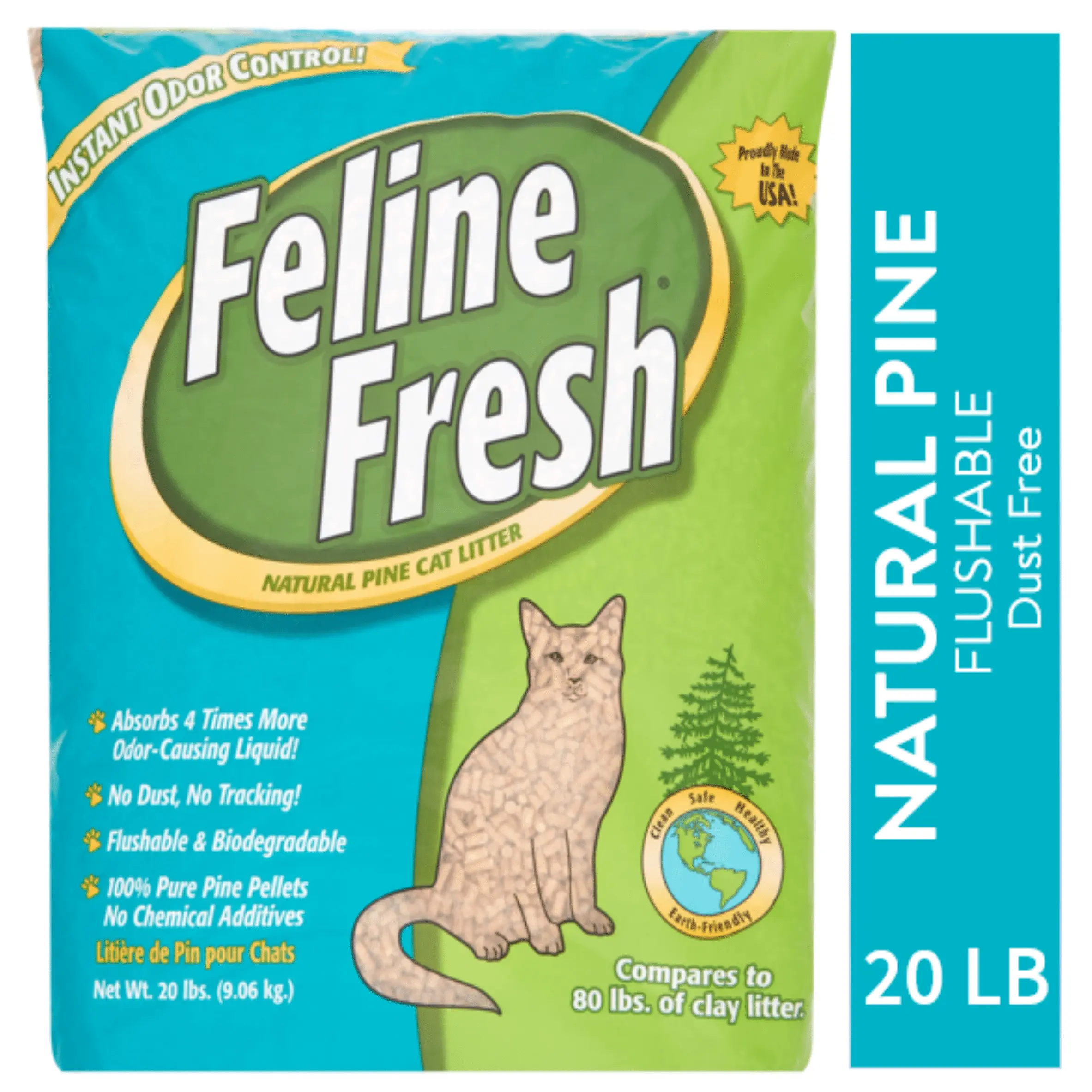 Feline Fresh Natural Pine Cat Litter. 20 lb.