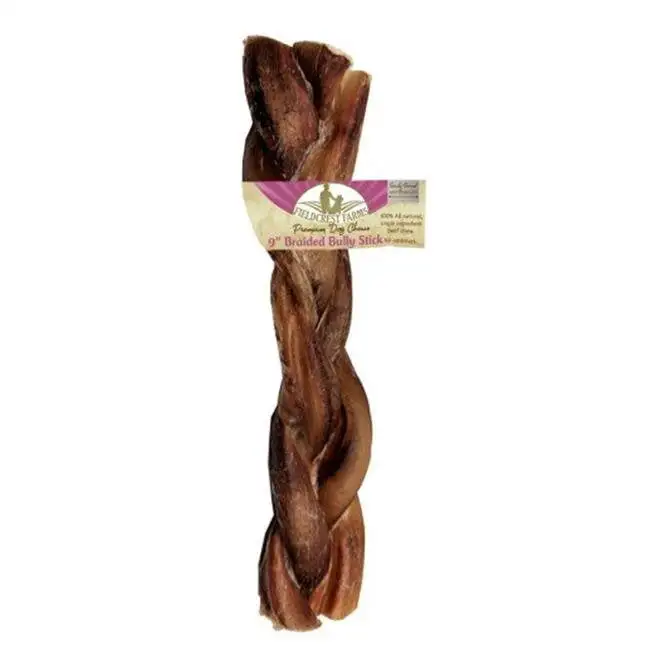 Fieldcrest Farms 125BX 9 in. Fieldcrest Farms Braided Bully Stick - Pack of 35