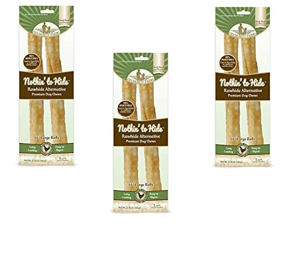 Fieldcrest Farms Nothin' to Hide Chicken Grain Free Chews For Dogs 10 in. 2 pk